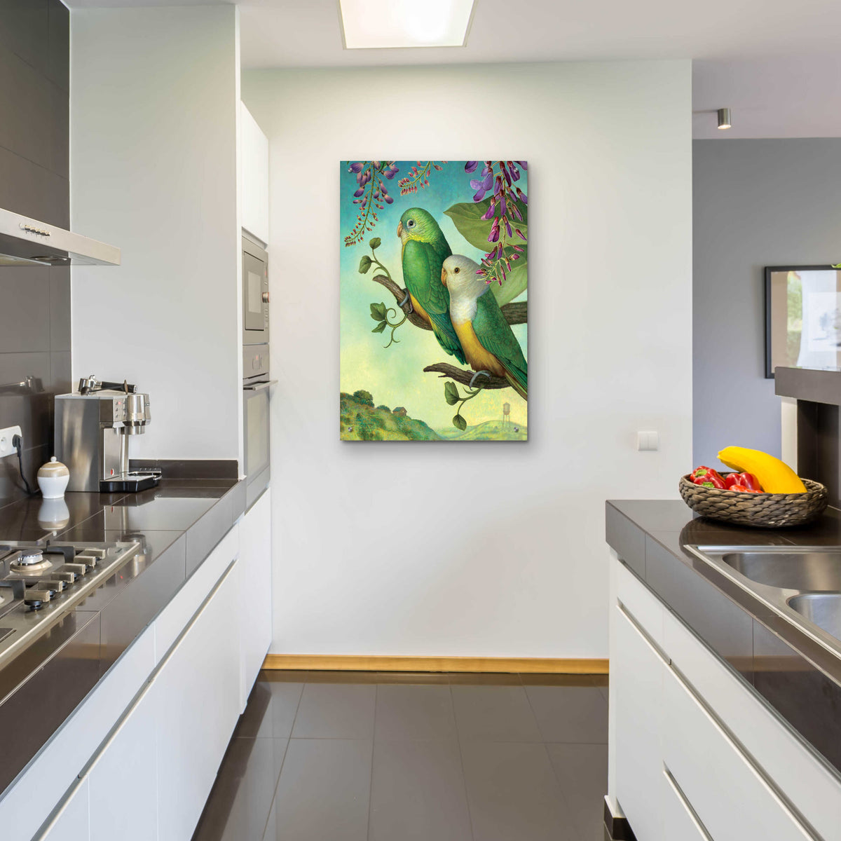Epic Art 'Two Of Water-Lovebirds' by Dan Craig, Acrylic Glass Wall Art,24x36