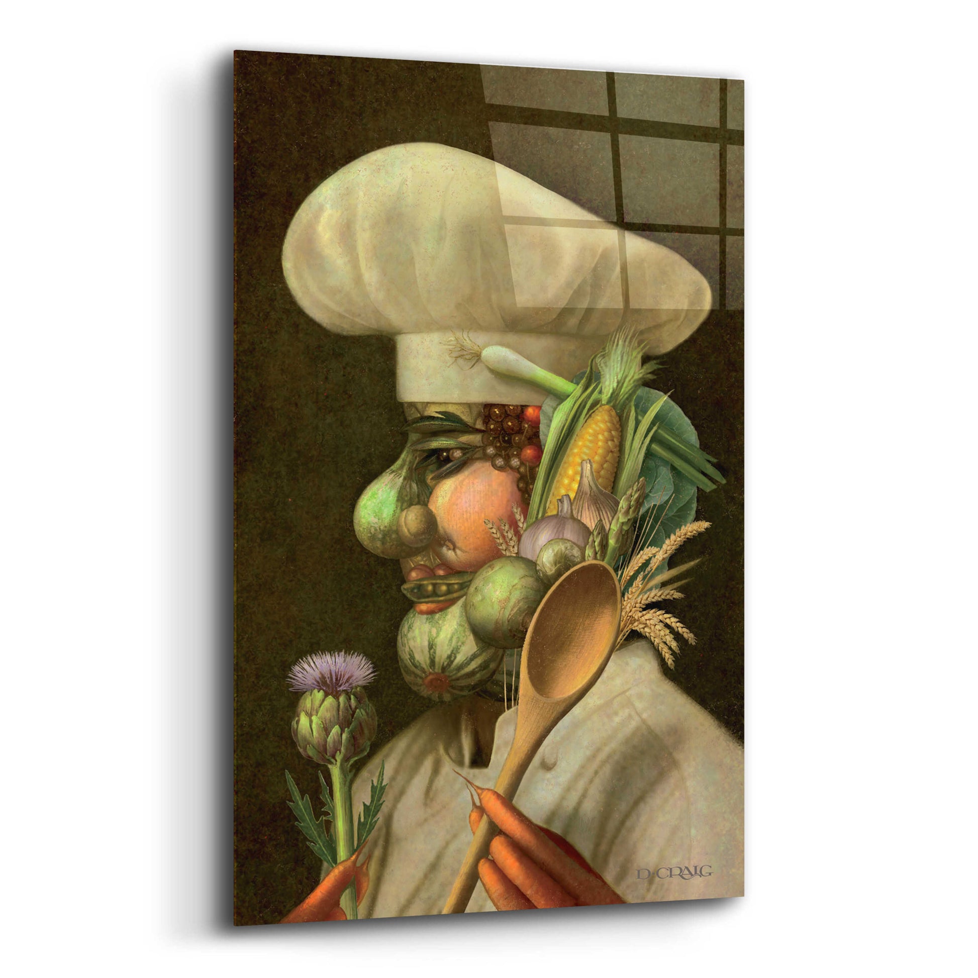 Epic Art 'Vegie Chef' by Dan Craig, Acrylic Glass Wall Art,12x16