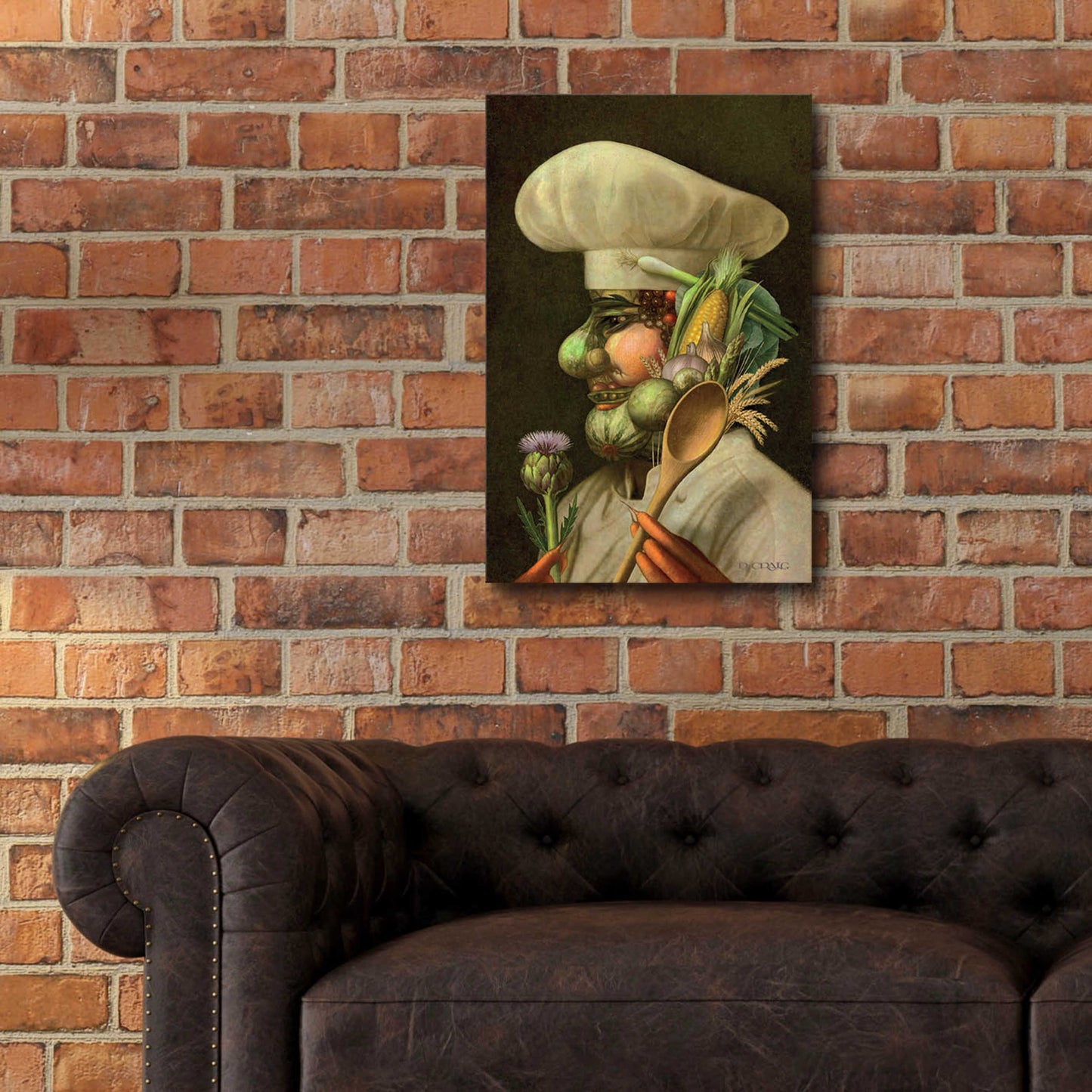 Epic Art 'Vegie Chef' by Dan Craig, Acrylic Glass Wall Art,16x24