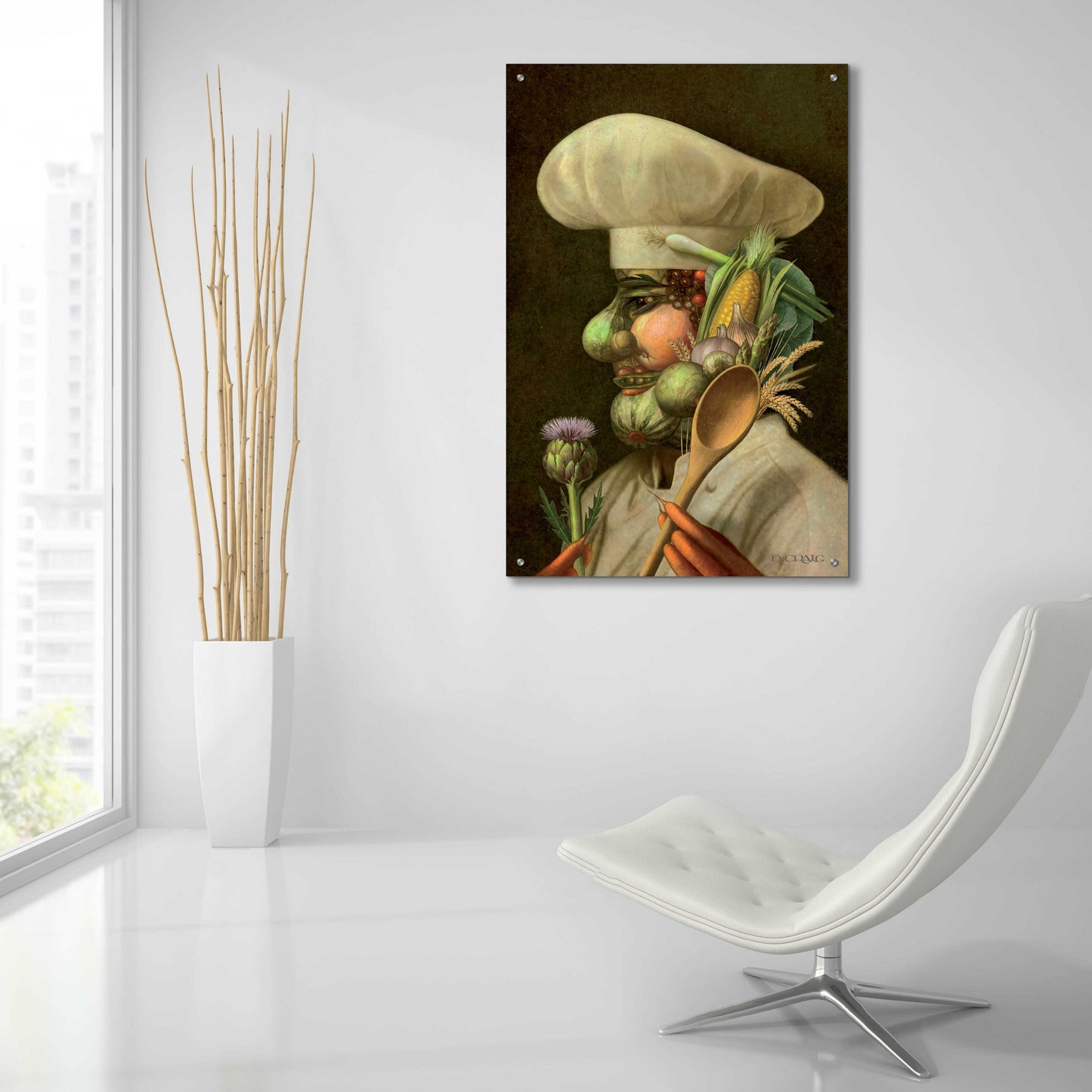 Epic Art 'Vegie Chef' by Dan Craig, Acrylic Glass Wall Art,24x36