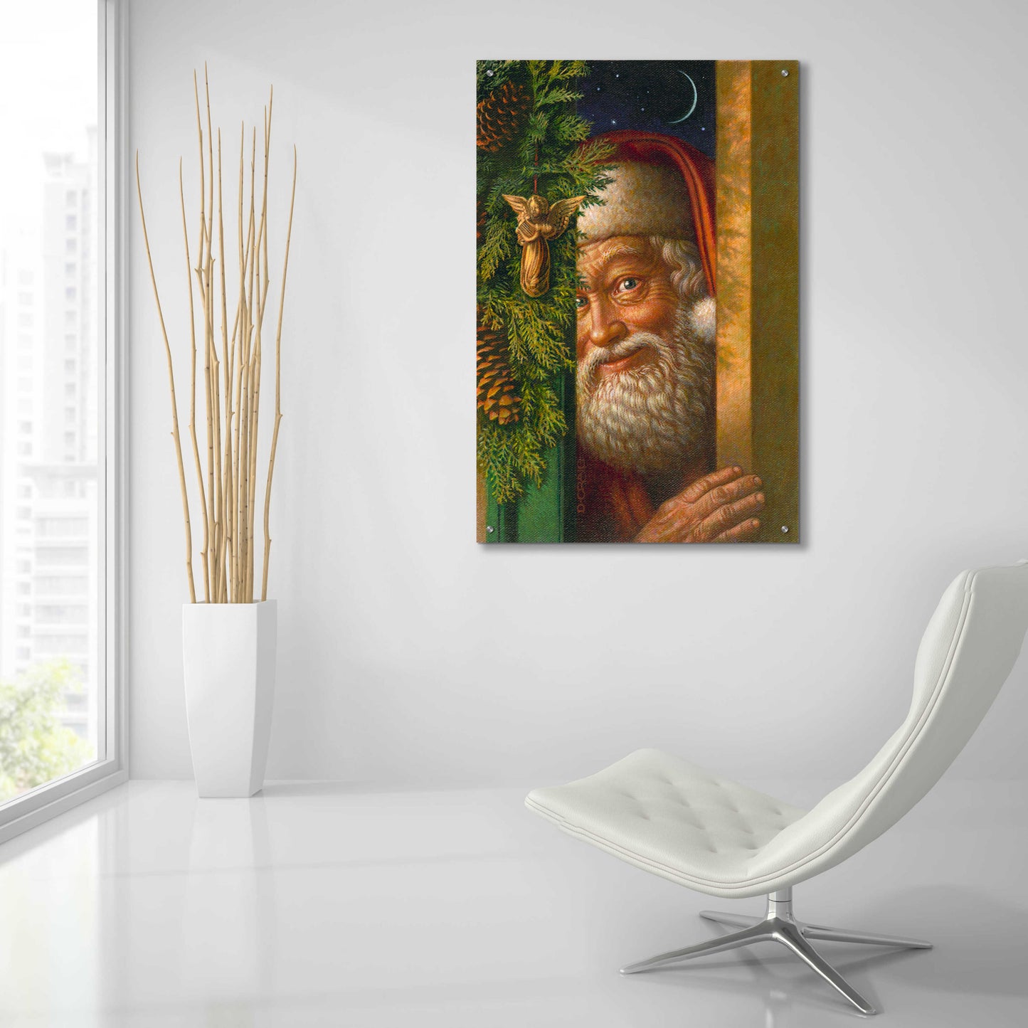 Epic Art 'Santa' by Dan Craig, Acrylic Glass Wall Art,24x36