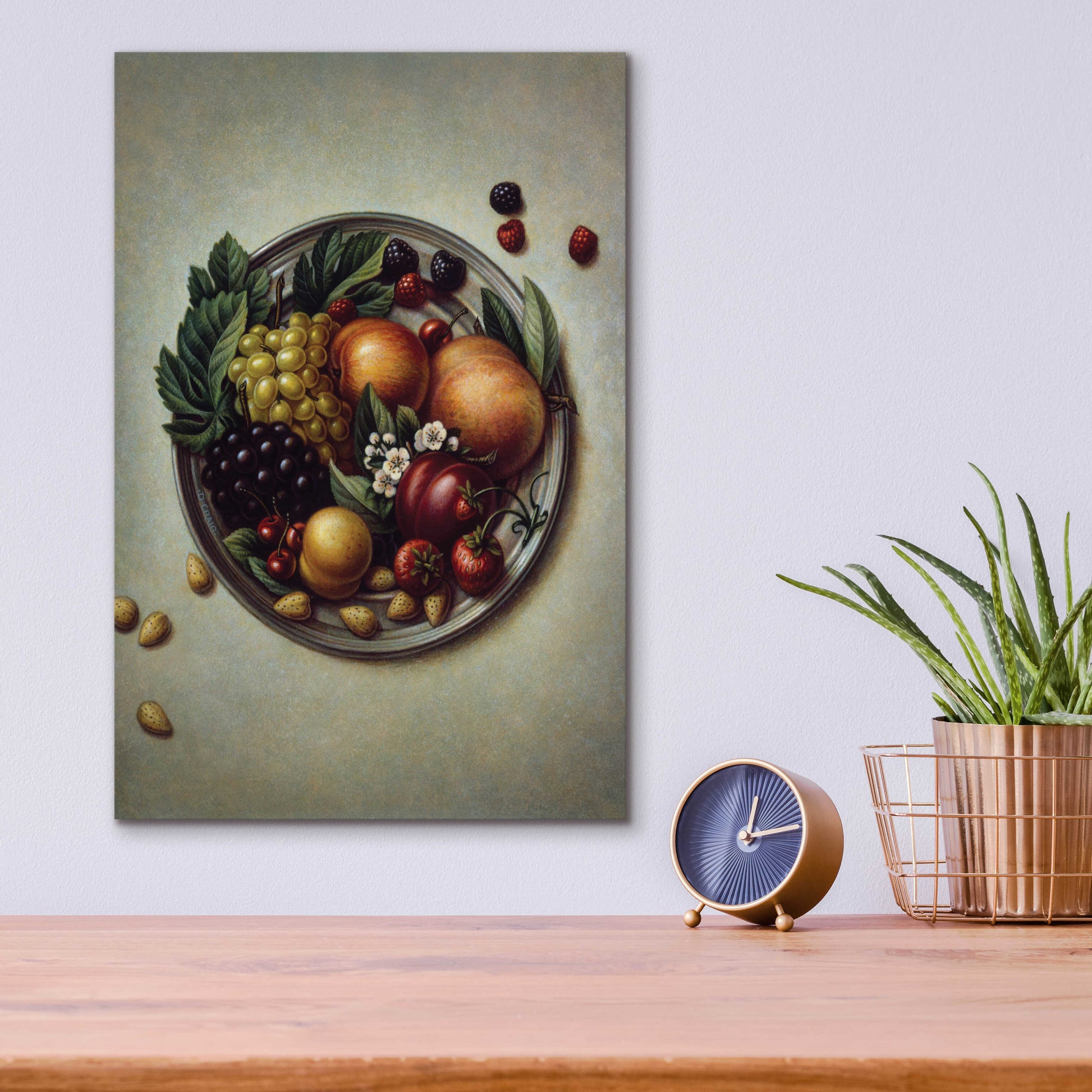 Epic Art '029 Fruit On Plate' by Dan Craig, Acrylic Glass Wall Art,12x16