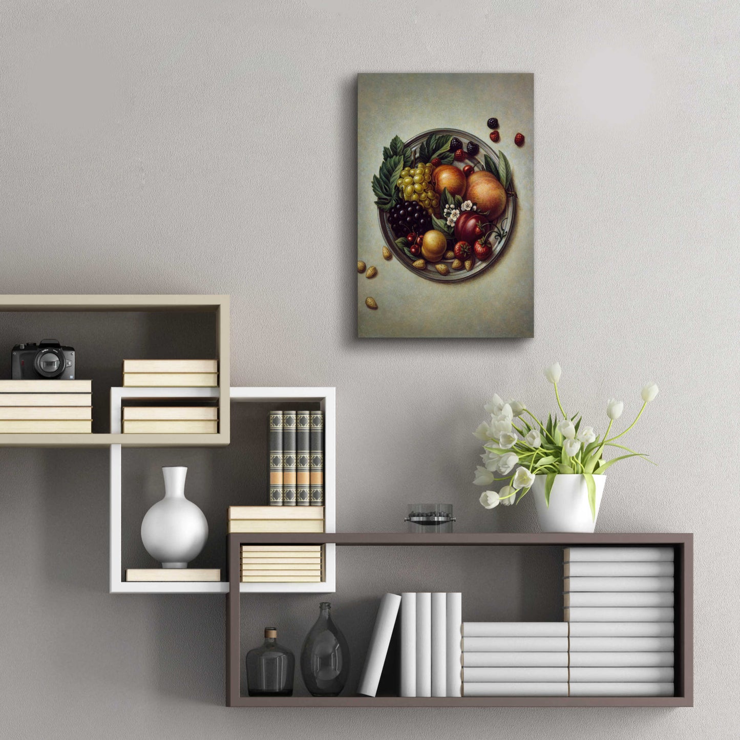 Epic Art '029 Fruit On Plate' by Dan Craig, Acrylic Glass Wall Art,16x24