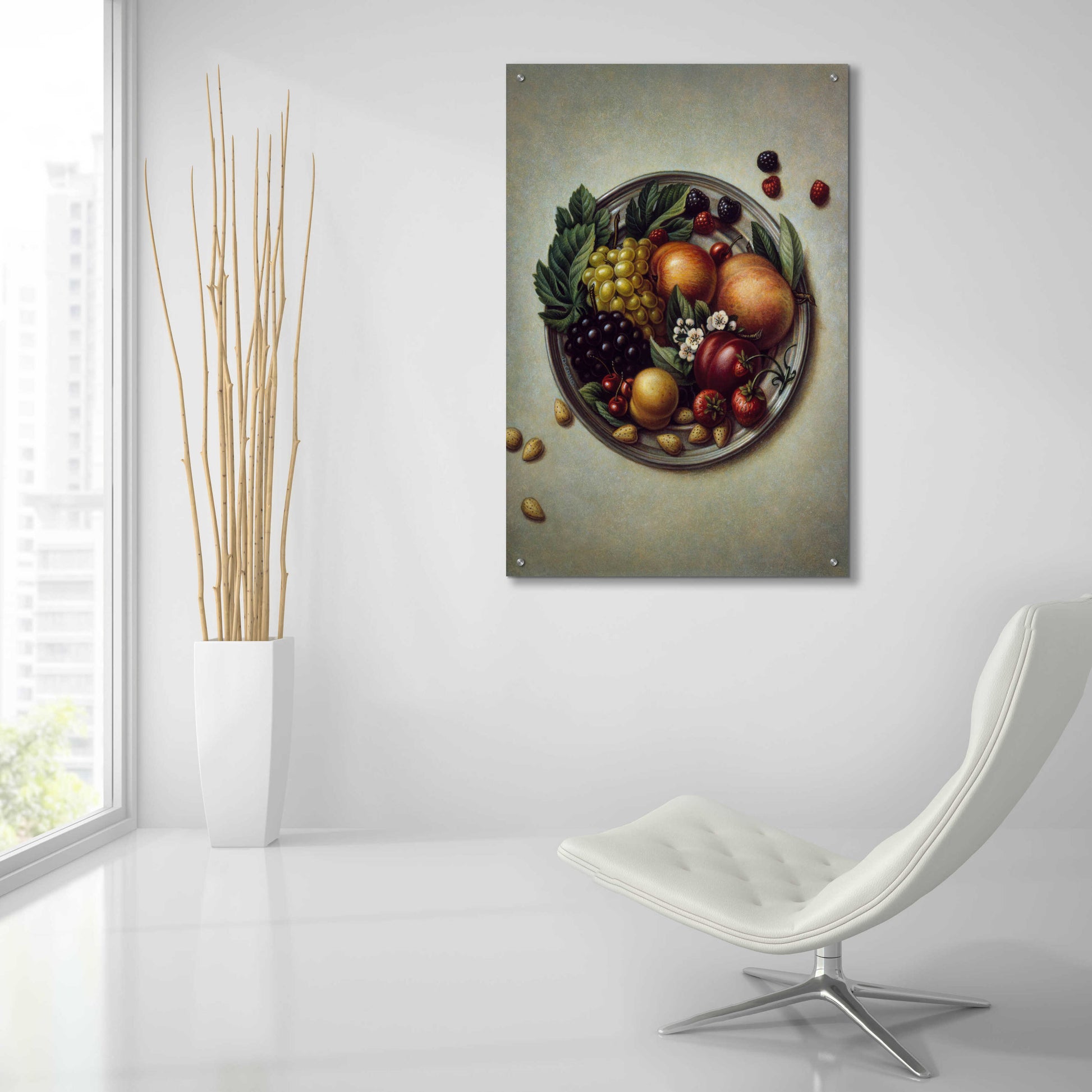 Epic Art '029 Fruit On Plate' by Dan Craig, Acrylic Glass Wall Art,24x36