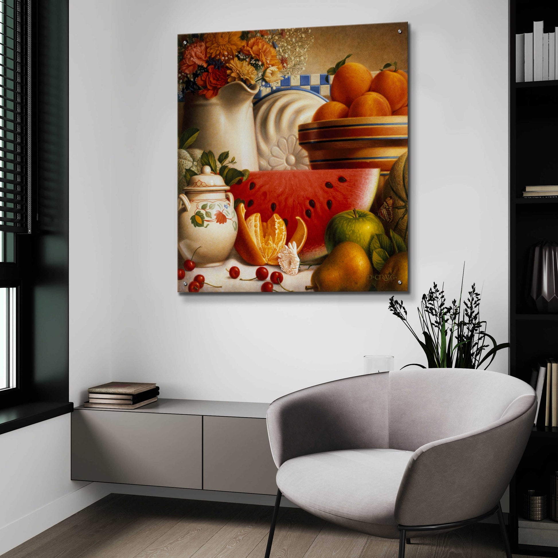 Epic Art '040 Country Fruit' by Dan Craig, Acrylic Glass Wall Art,36x36