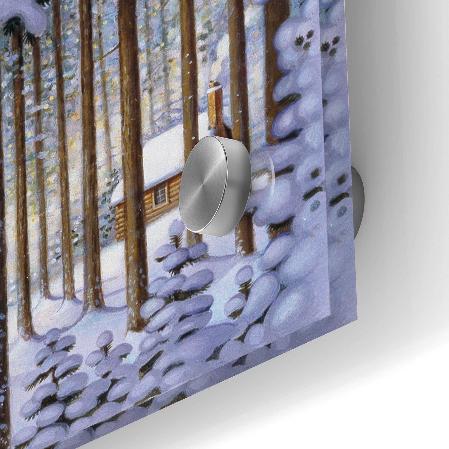 Epic Art '044 Winter Scene Man With Tree' by Dan Craig, Acrylic Glass Wall Art,36x12