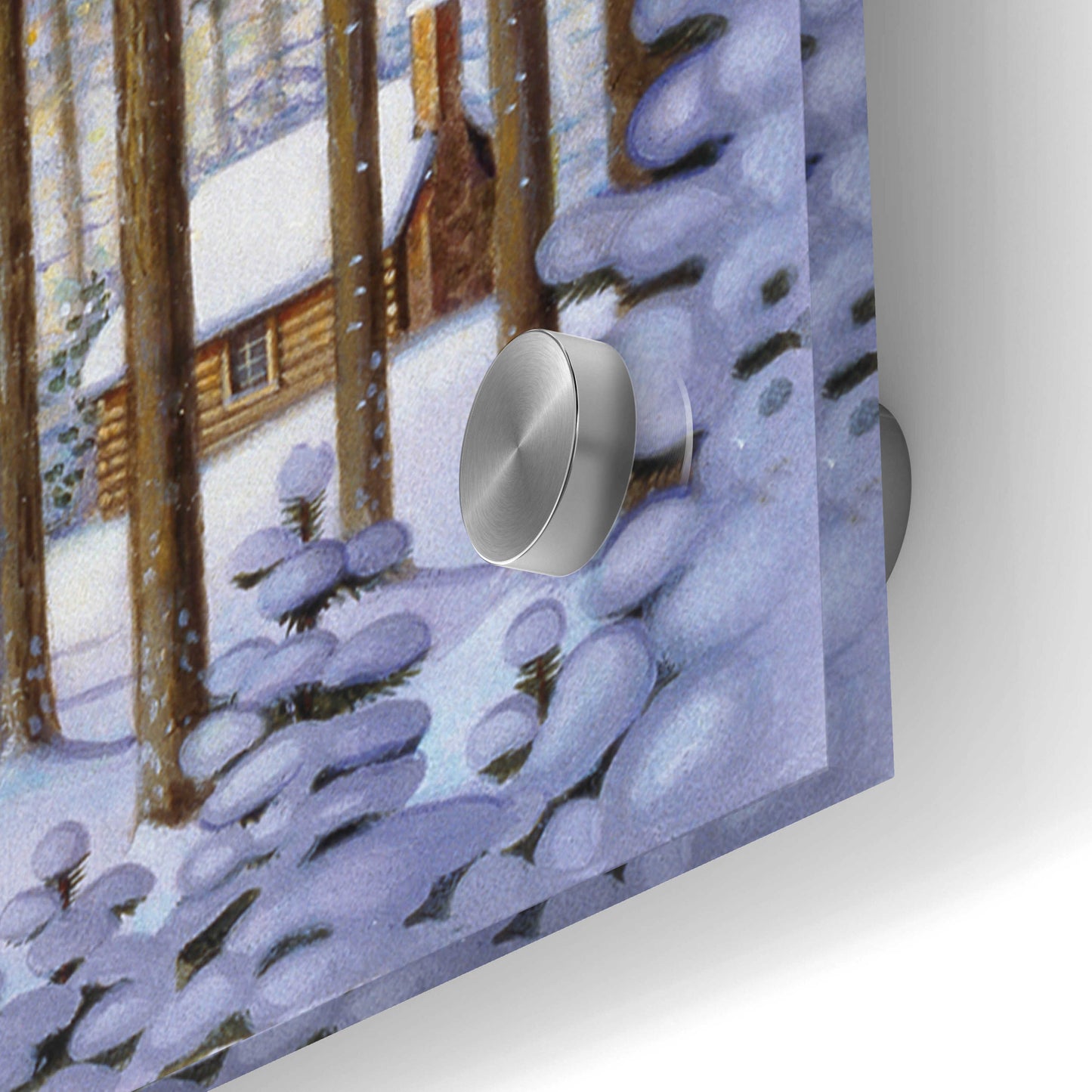 Epic Art '044 Winter Scene Man With Tree' by Dan Craig, Acrylic Glass Wall Art,48x16