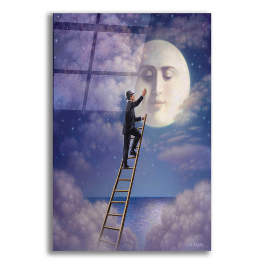 Epic Art 'Man With Moon' by Dan Craig, Acrylic Glass Wall Art