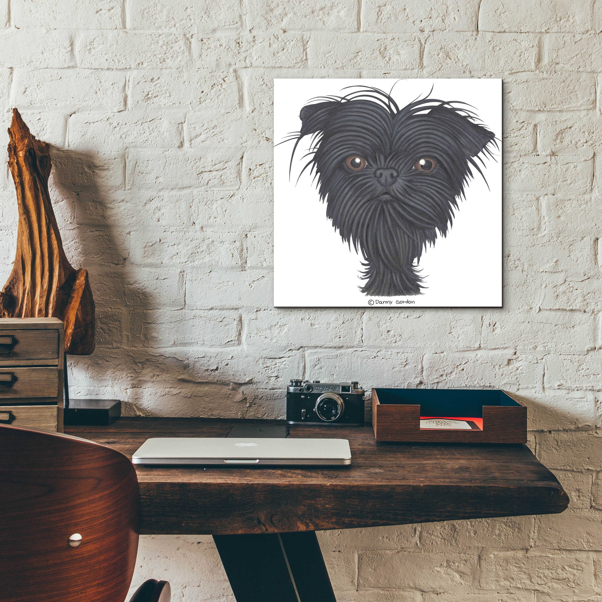 Epic Art 'Affenpinscher Bust' by Danny Gordon Art, Acrylic Glass Wall Art,12x12