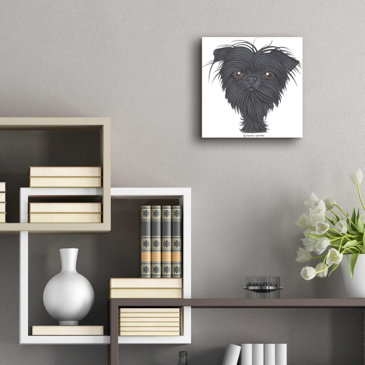 Epic Art 'Affenpinscher Bust' by Danny Gordon Art, Acrylic Glass Wall Art,12x12