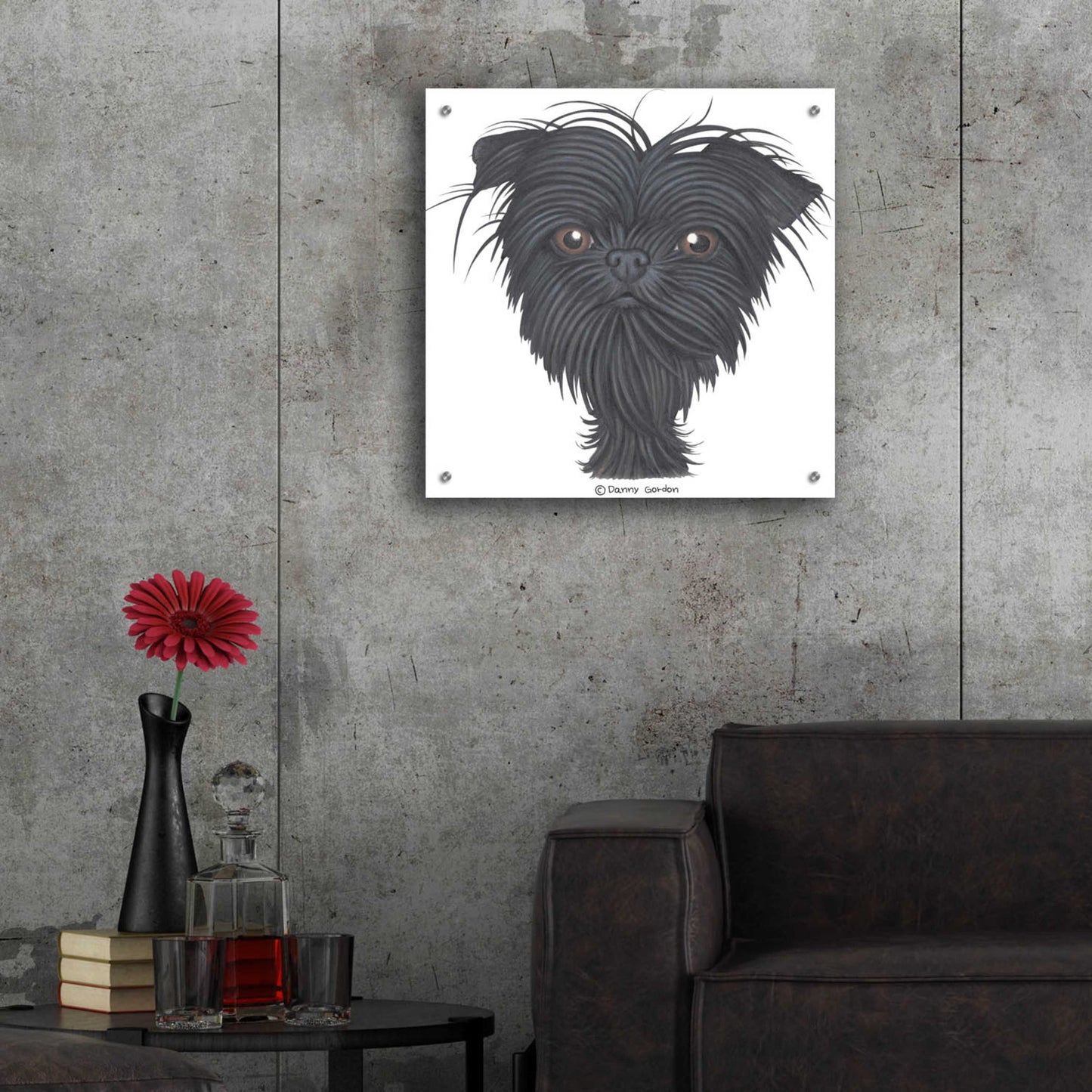 Epic Art 'Affenpinscher Bust' by Danny Gordon Art, Acrylic Glass Wall Art,24x24