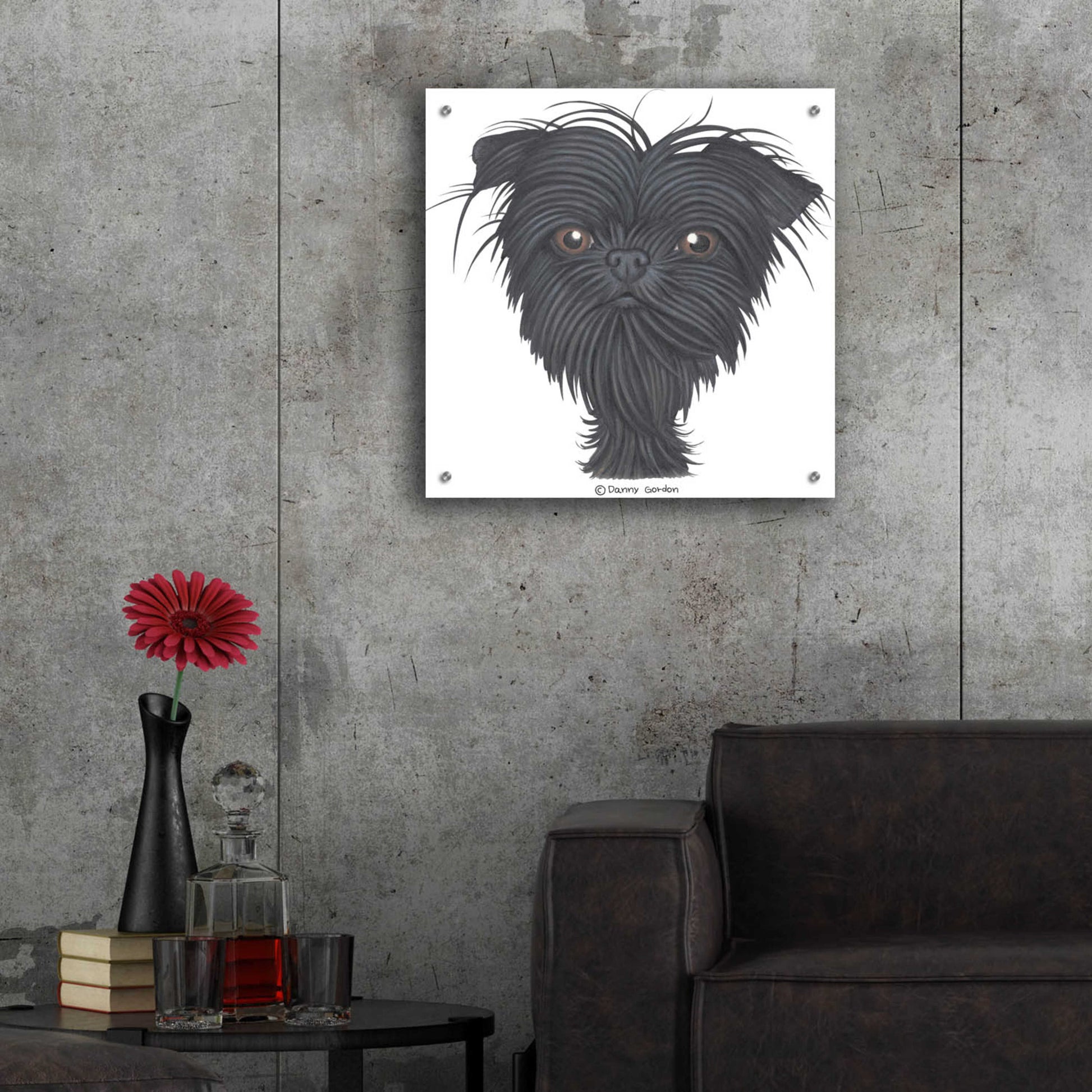 Epic Art 'Affenpinscher Bust' by Danny Gordon Art, Acrylic Glass Wall Art,24x24