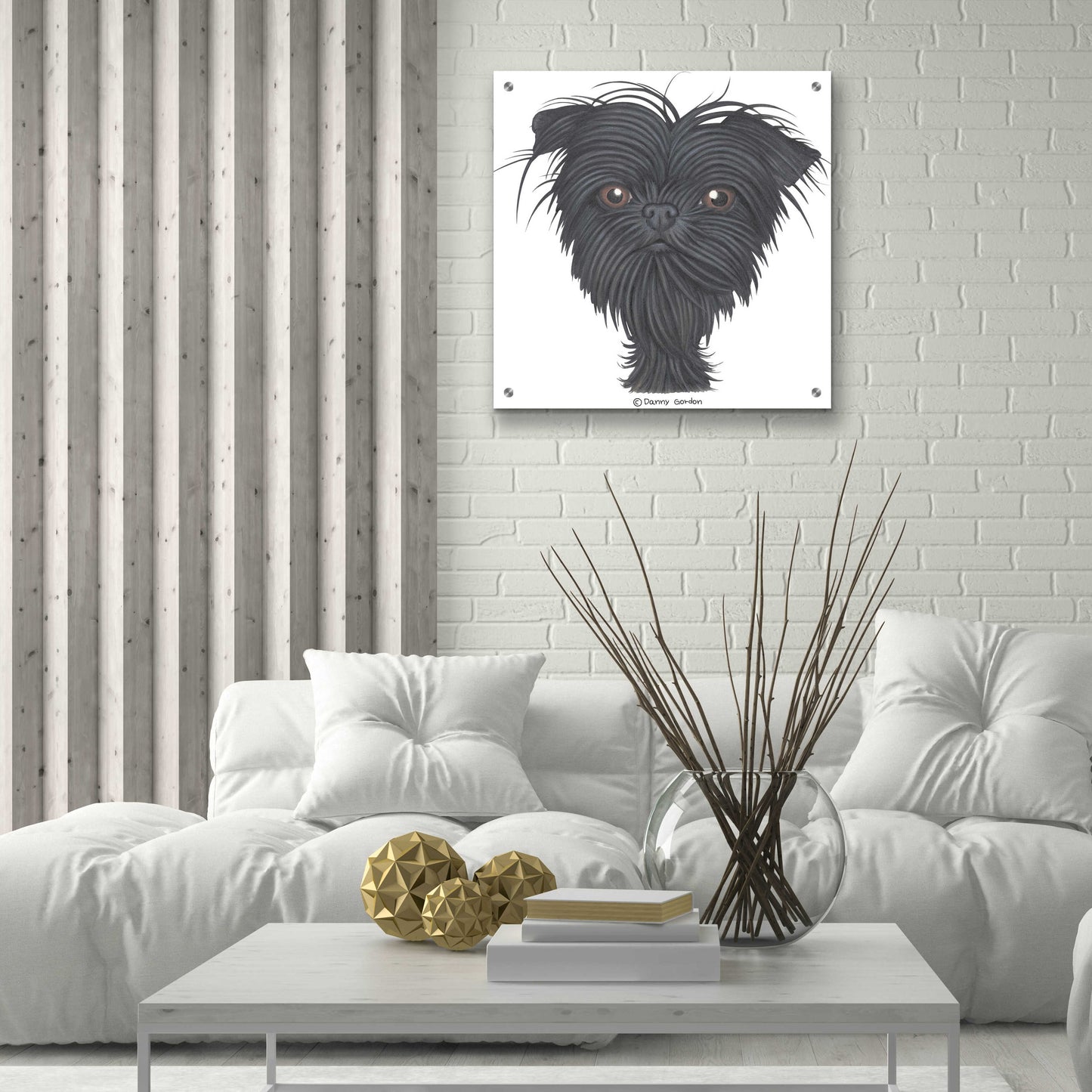 Epic Art 'Affenpinscher Bust' by Danny Gordon Art, Acrylic Glass Wall Art,24x24