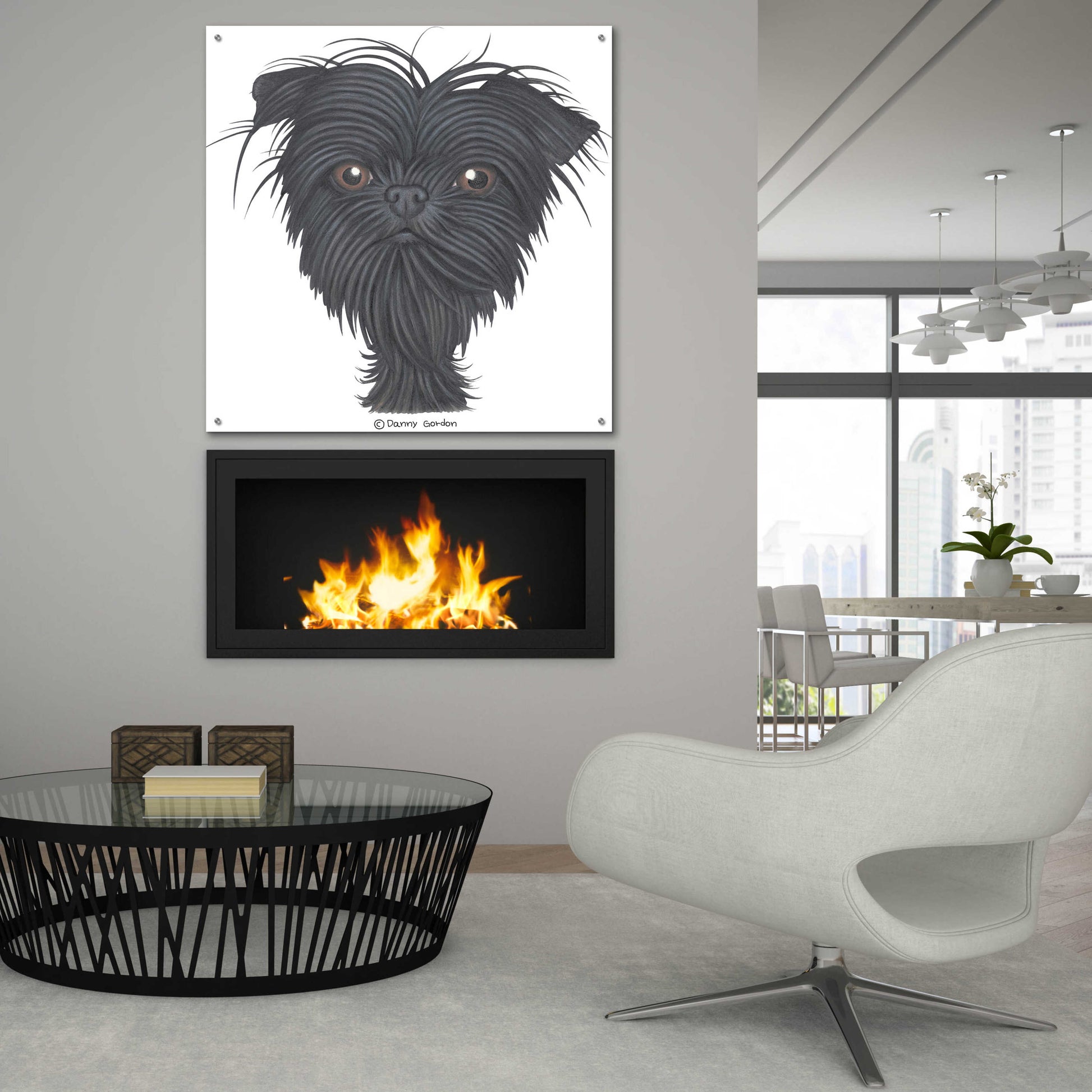 Epic Art 'Affenpinscher Bust' by Danny Gordon Art, Acrylic Glass Wall Art,36x36