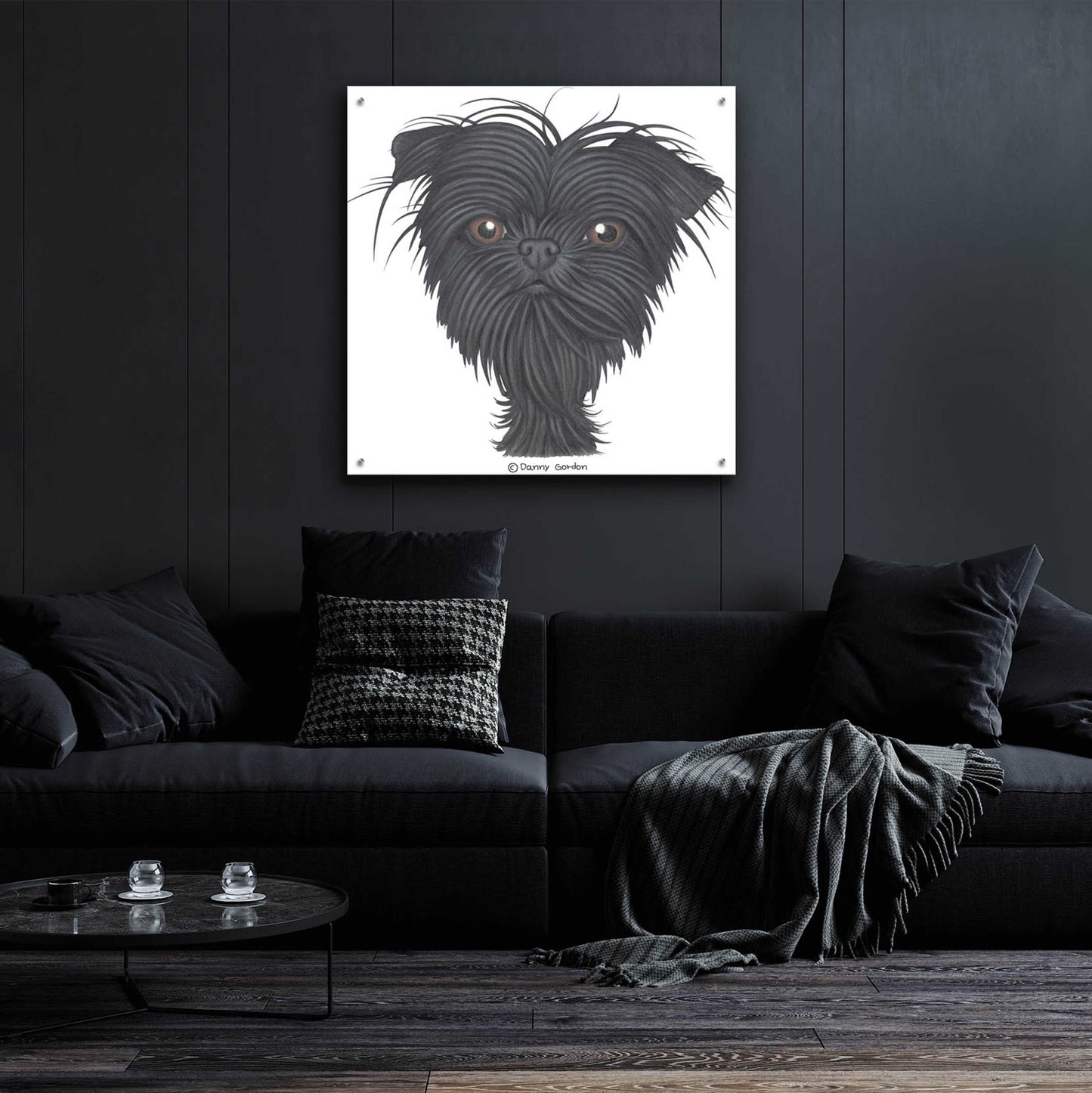 Epic Art 'Affenpinscher Bust' by Danny Gordon Art, Acrylic Glass Wall Art,36x36