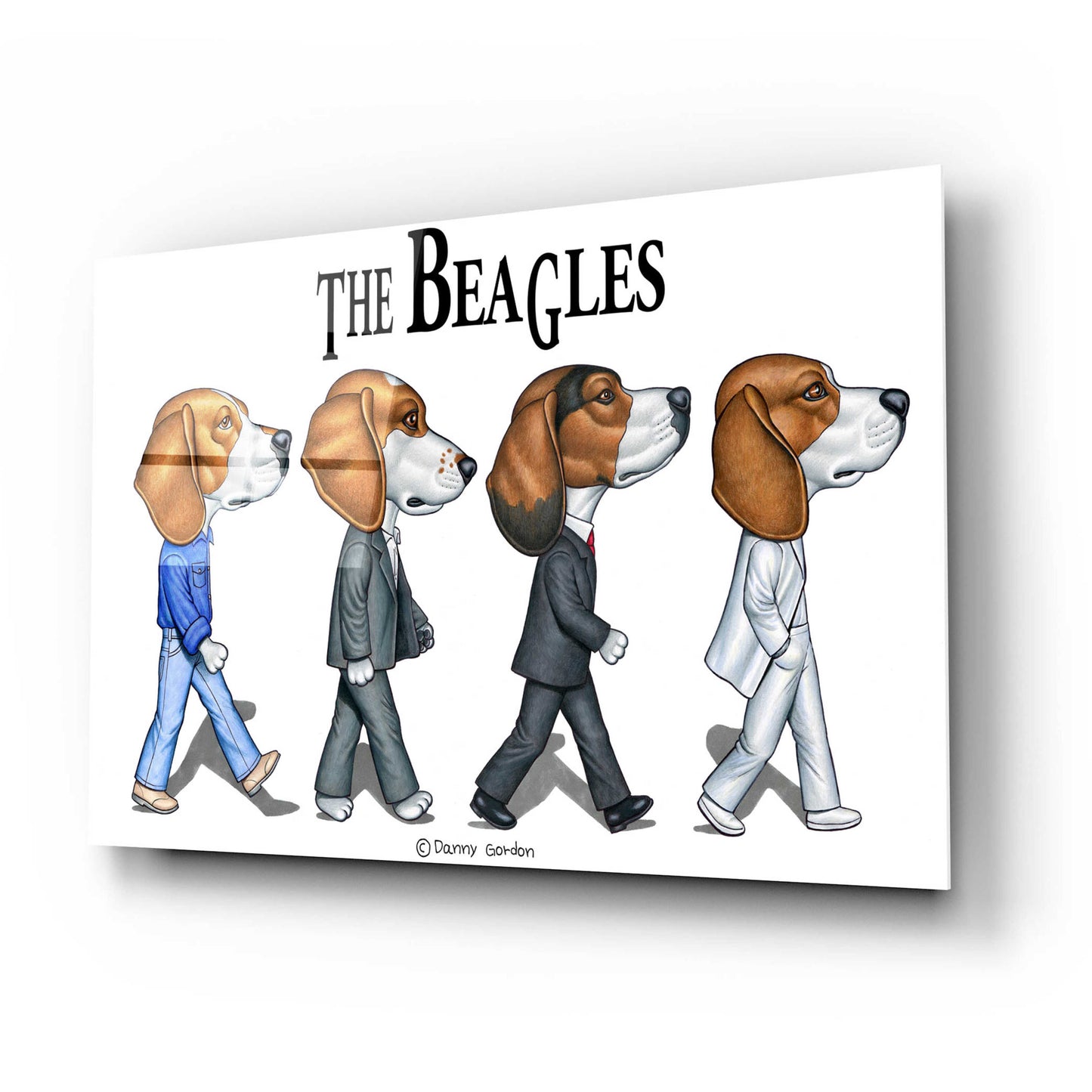 Epic Art 'The Beagles' by Danny Gordon Art, Acrylic Glass Wall Art,24x16