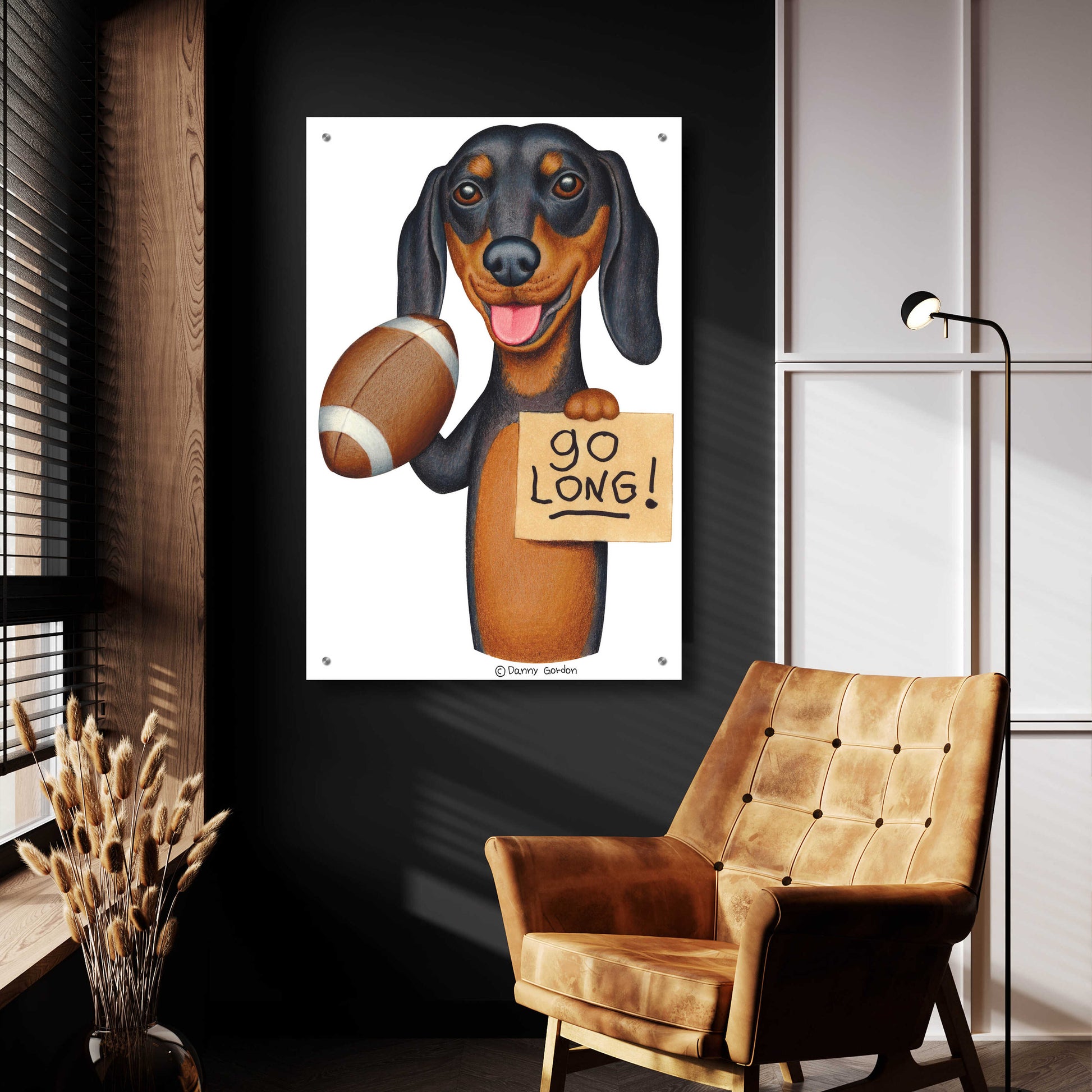 Epic Art 'Bart DOXIE' by Danny Gordon Art, Acrylic Glass Wall Art,24x36