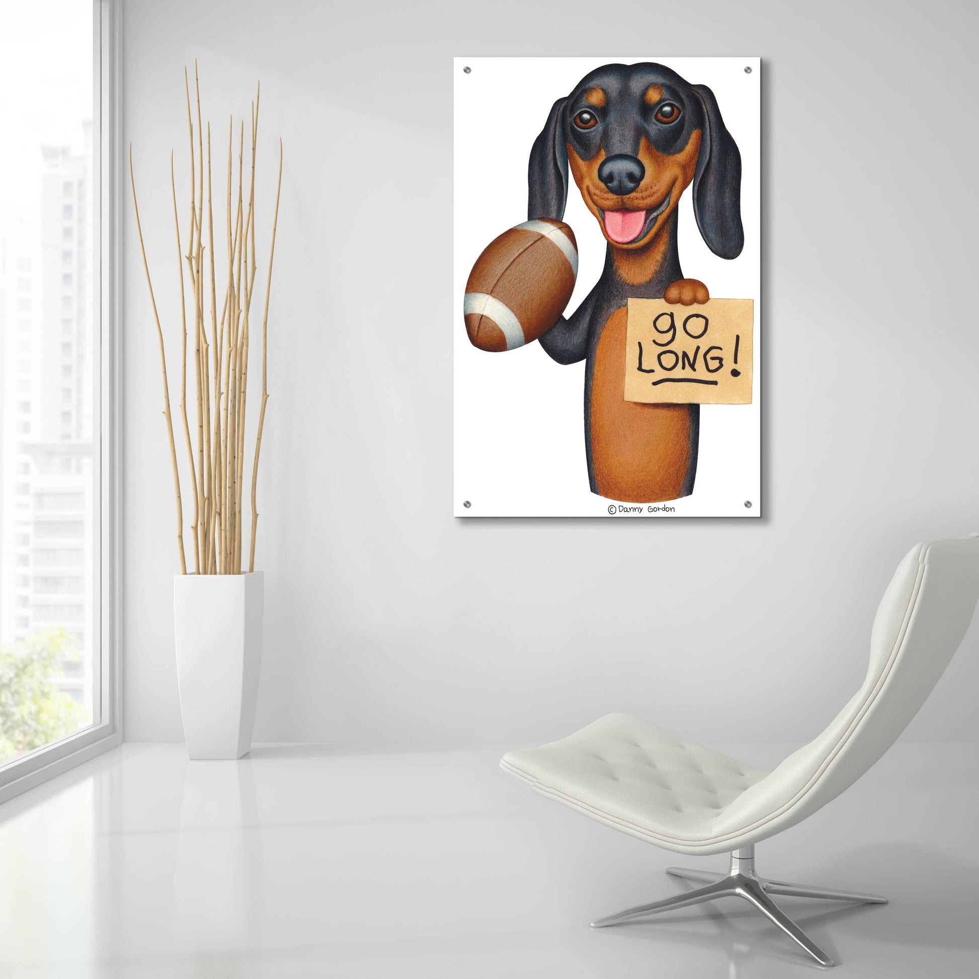 Epic Art 'Bart DOXIE' by Danny Gordon Art, Acrylic Glass Wall Art,24x36