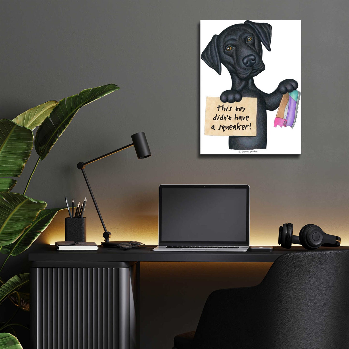 Epic Art 'Herschel Black Lab' by Danny Gordon Art, Acrylic Glass Wall Art,12x16