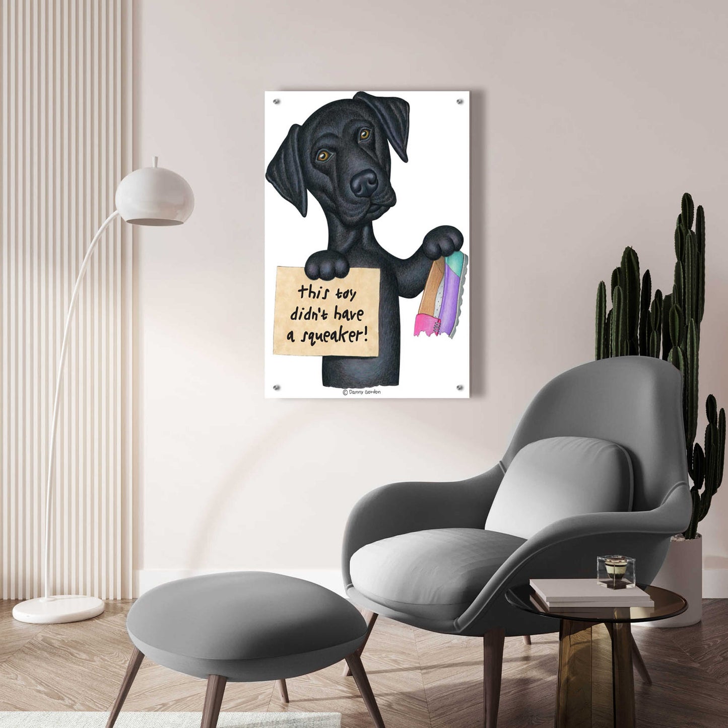 Epic Art 'Herschel Black Lab' by Danny Gordon Art, Acrylic Glass Wall Art,24x36