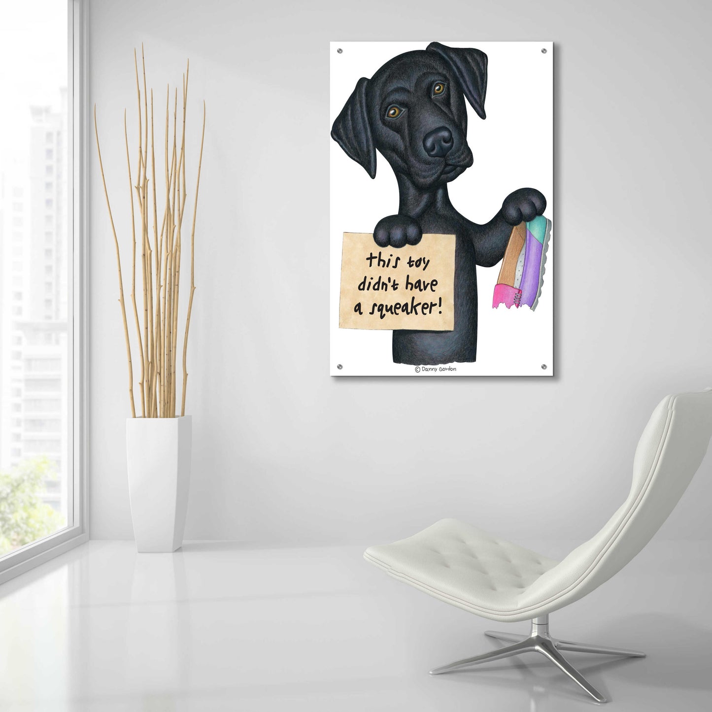 Epic Art 'Herschel Black Lab' by Danny Gordon Art, Acrylic Glass Wall Art,24x36