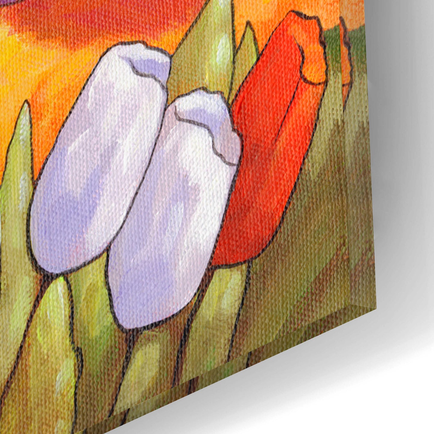 Epic Art 'Pink Trees Path & Tulips' by Cathy Horvath-Buchanan, Acrylic Glass Wall Art,16x12