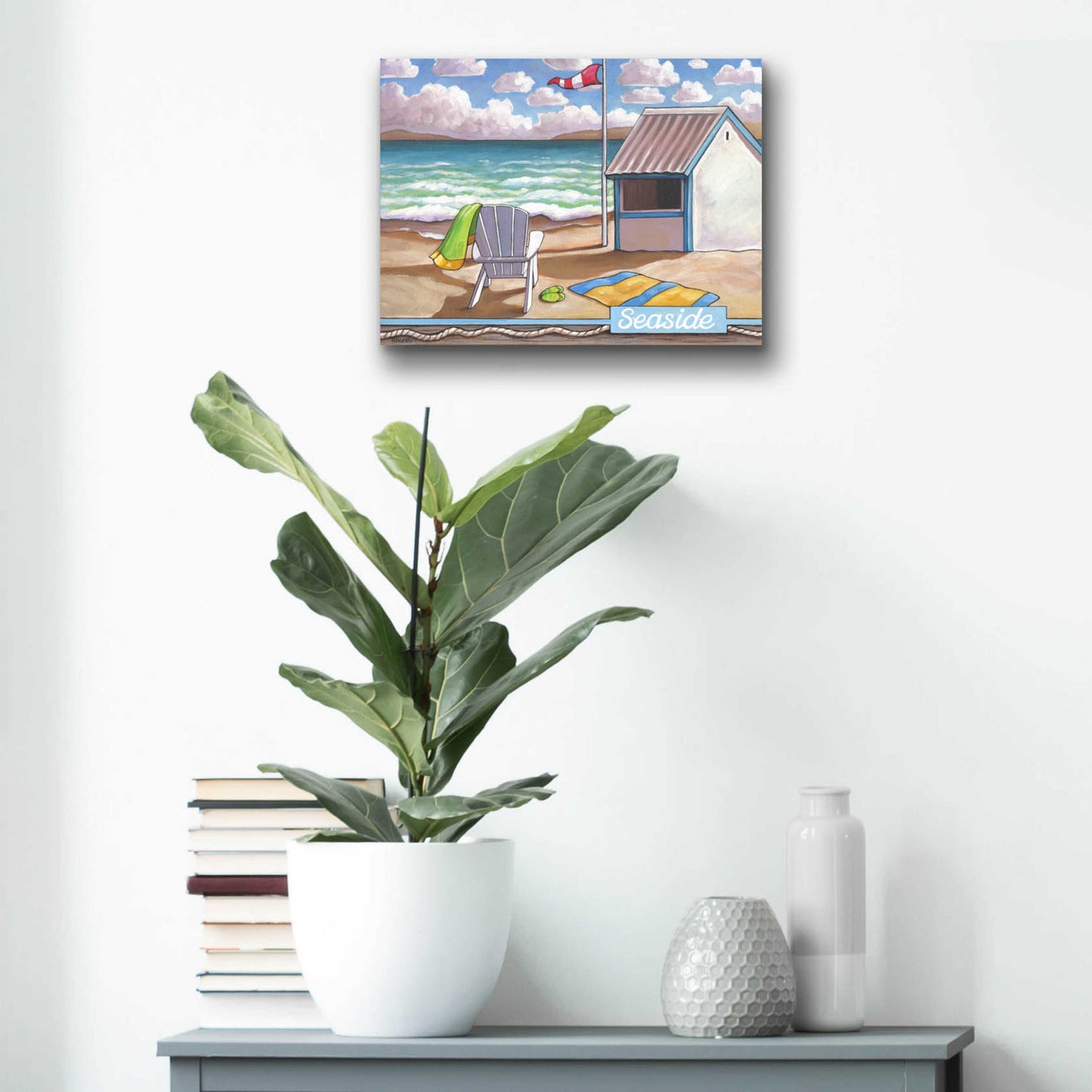 Epic Art 'Seaside Beach' by Cathy Horvath-Buchanan, Acrylic Glass Wall Art,16x12