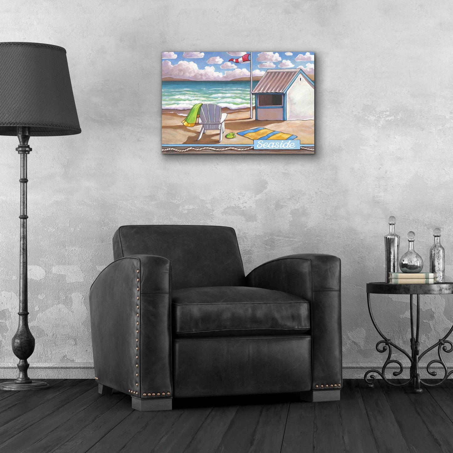 Epic Art 'Seaside Beach' by Cathy Horvath-Buchanan, Acrylic Glass Wall Art,24x16