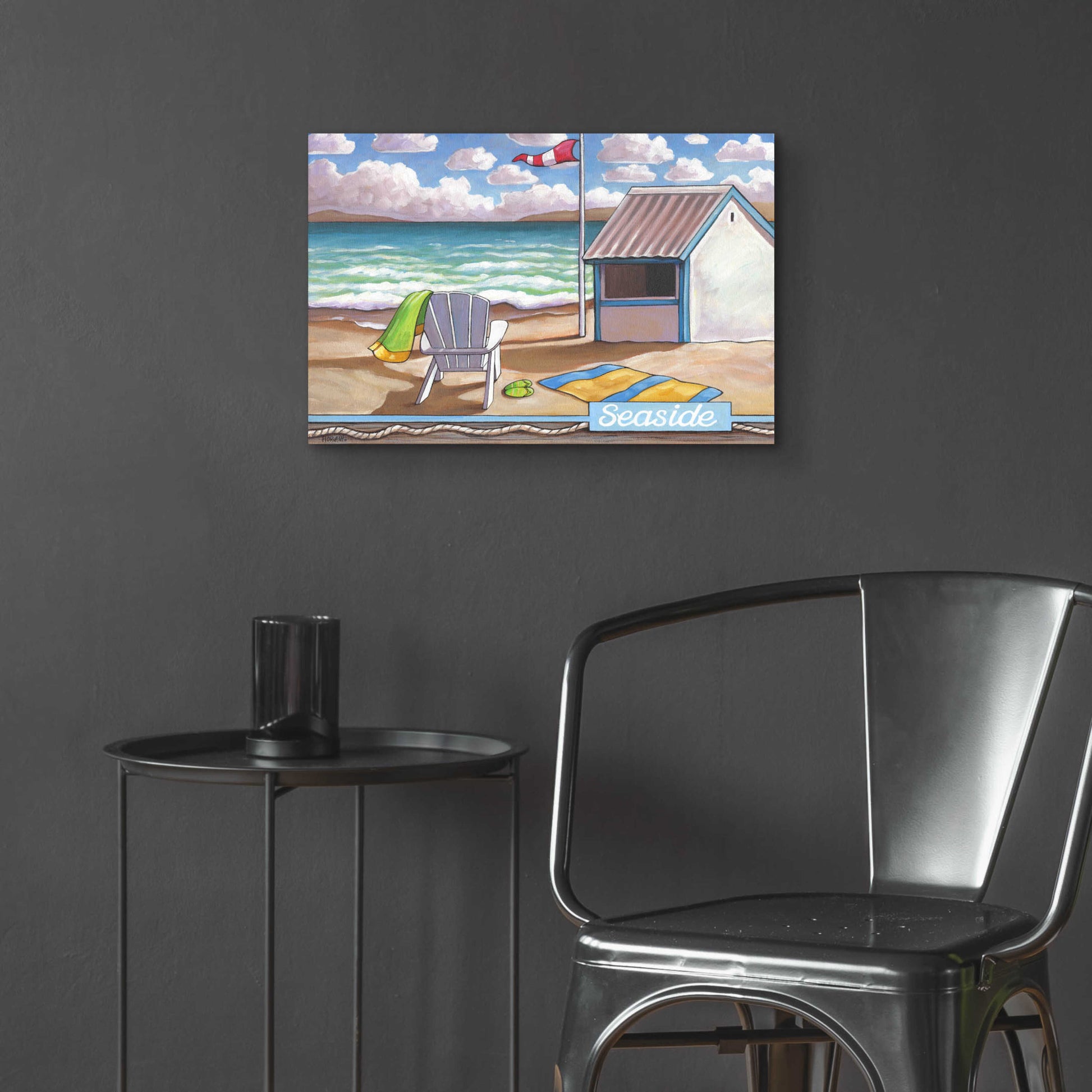 Epic Art 'Seaside Beach' by Cathy Horvath-Buchanan, Acrylic Glass Wall Art,24x16