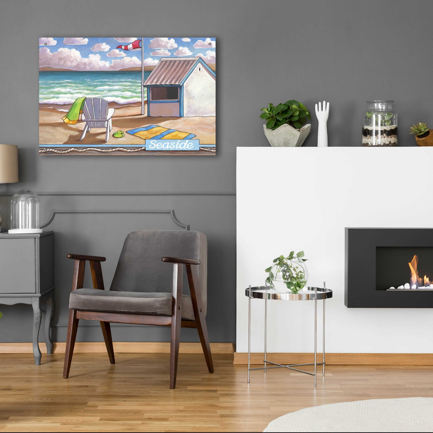 Epic Art 'Seaside Beach' by Cathy Horvath-Buchanan, Acrylic Glass Wall Art,36x24