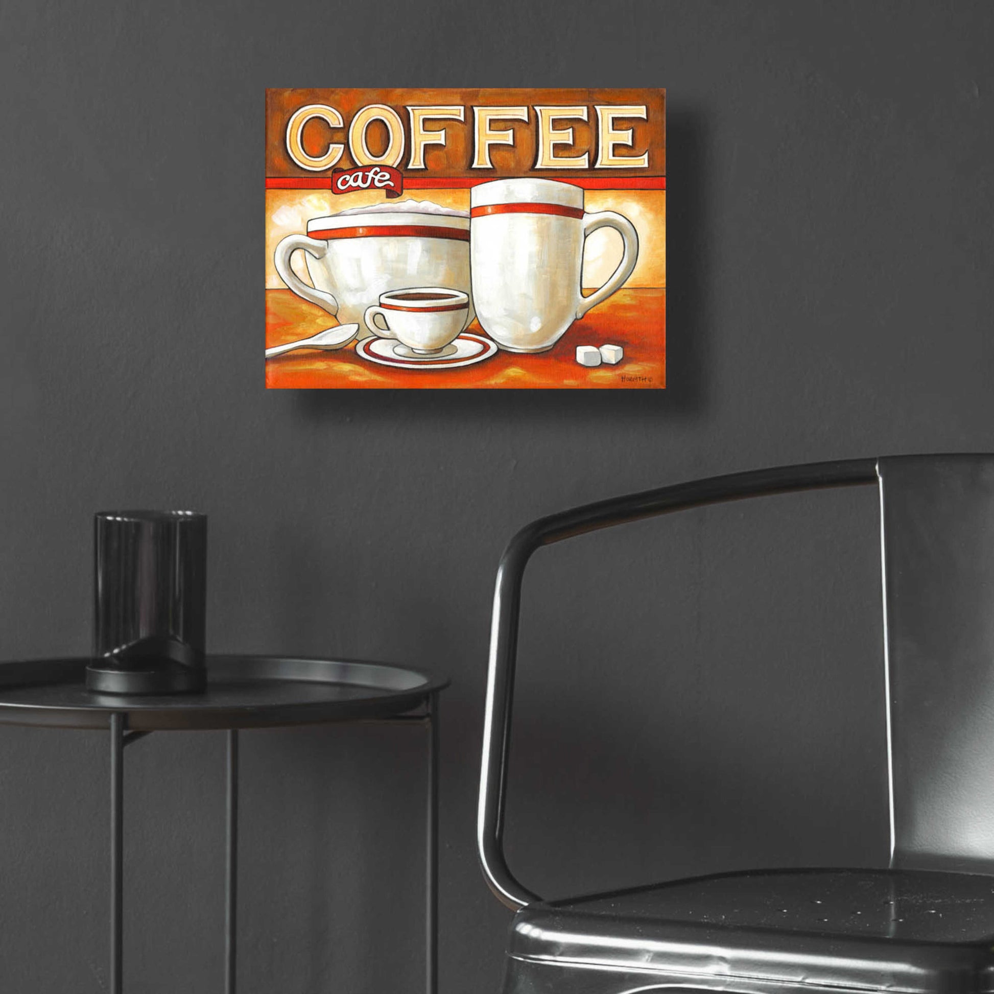 Epic Art 'Coffee Cafe' by Cathy Horvath-Buchanan, Acrylic Glass Wall Art,16x12