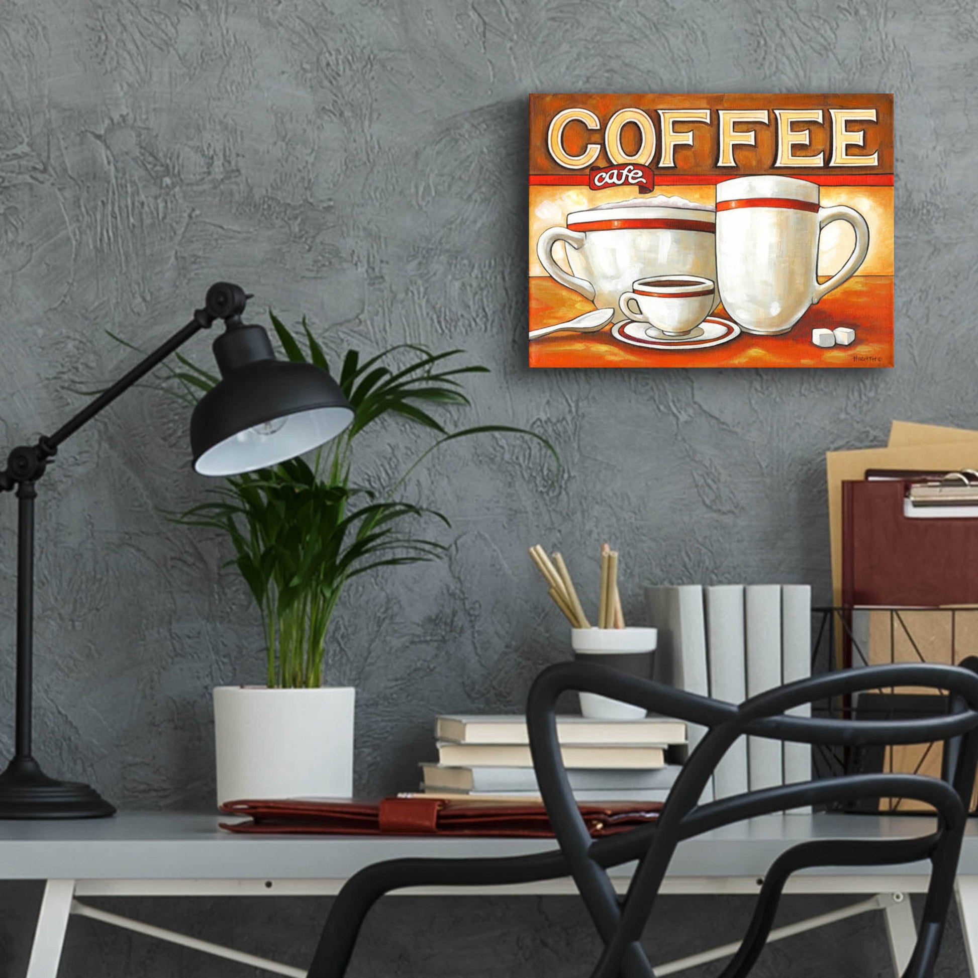 Epic Art 'Coffee Cafe' by Cathy Horvath-Buchanan, Acrylic Glass Wall Art,16x12