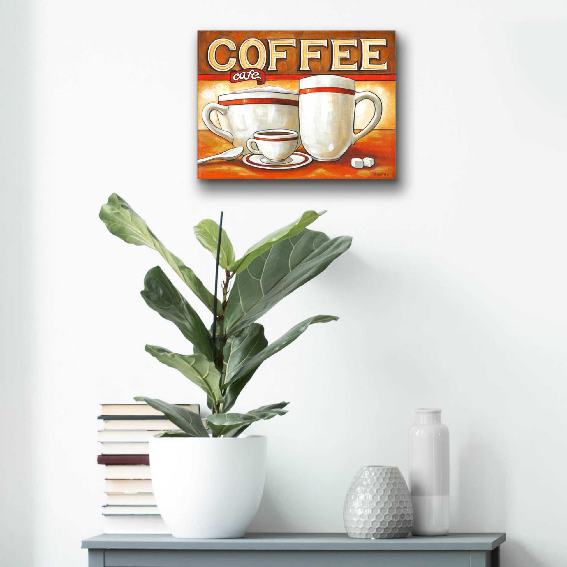 Epic Art 'Coffee Cafe' by Cathy Horvath-Buchanan, Acrylic Glass Wall Art,16x12