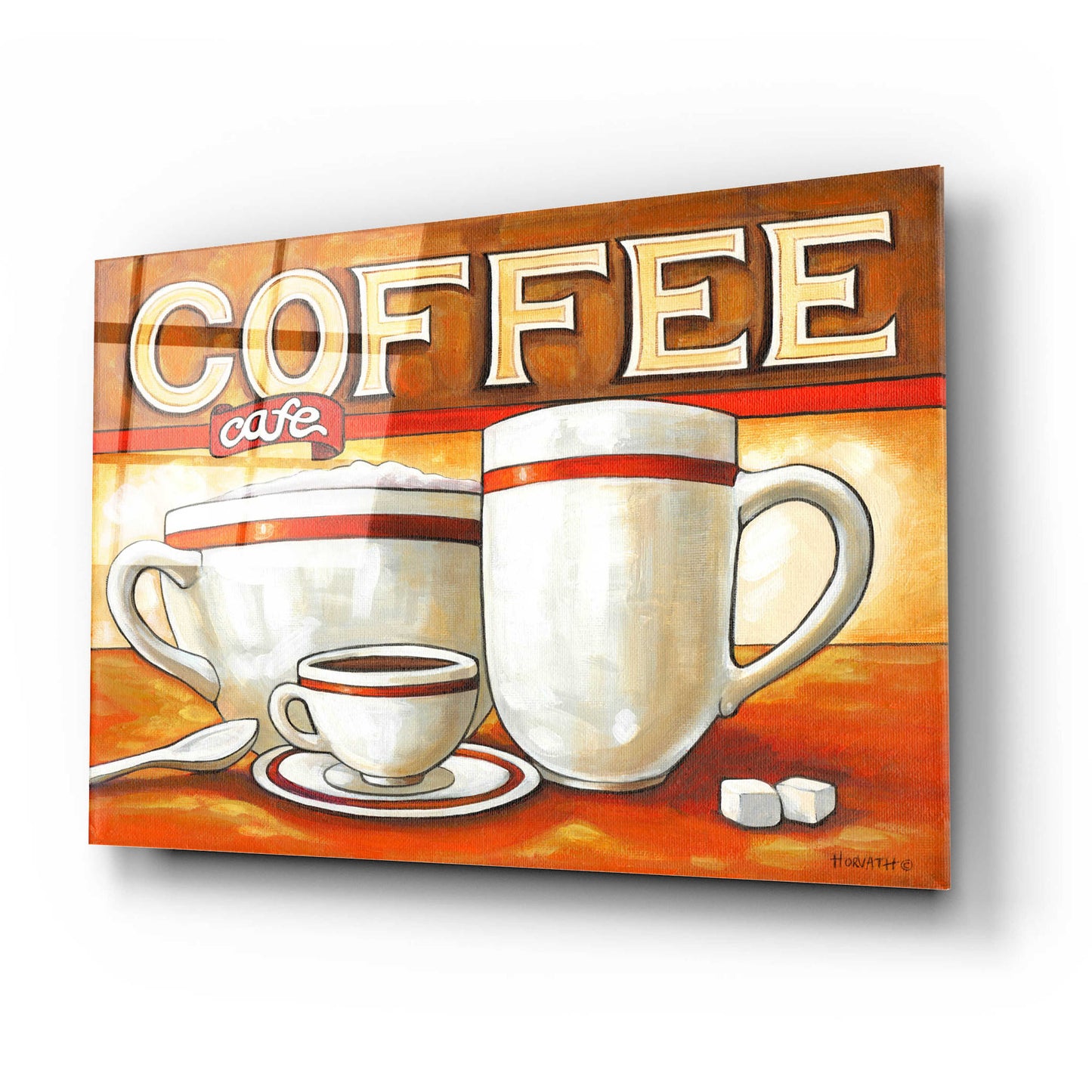 Epic Art 'Coffee Cafe' by Cathy Horvath-Buchanan, Acrylic Glass Wall Art,24x16