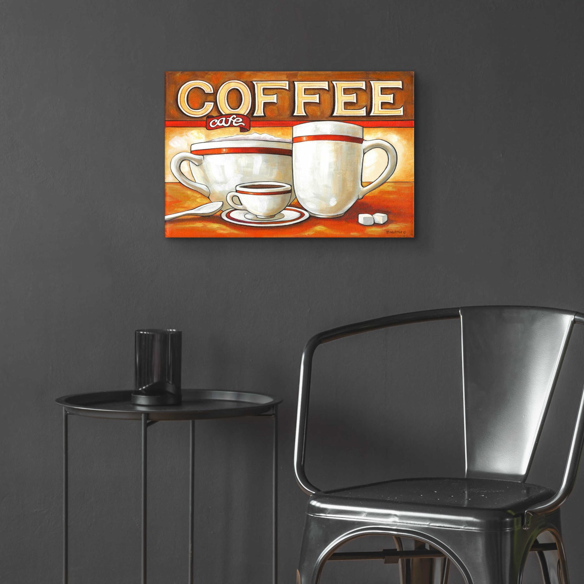 Epic Art 'Coffee Cafe' by Cathy Horvath-Buchanan, Acrylic Glass Wall Art,24x16