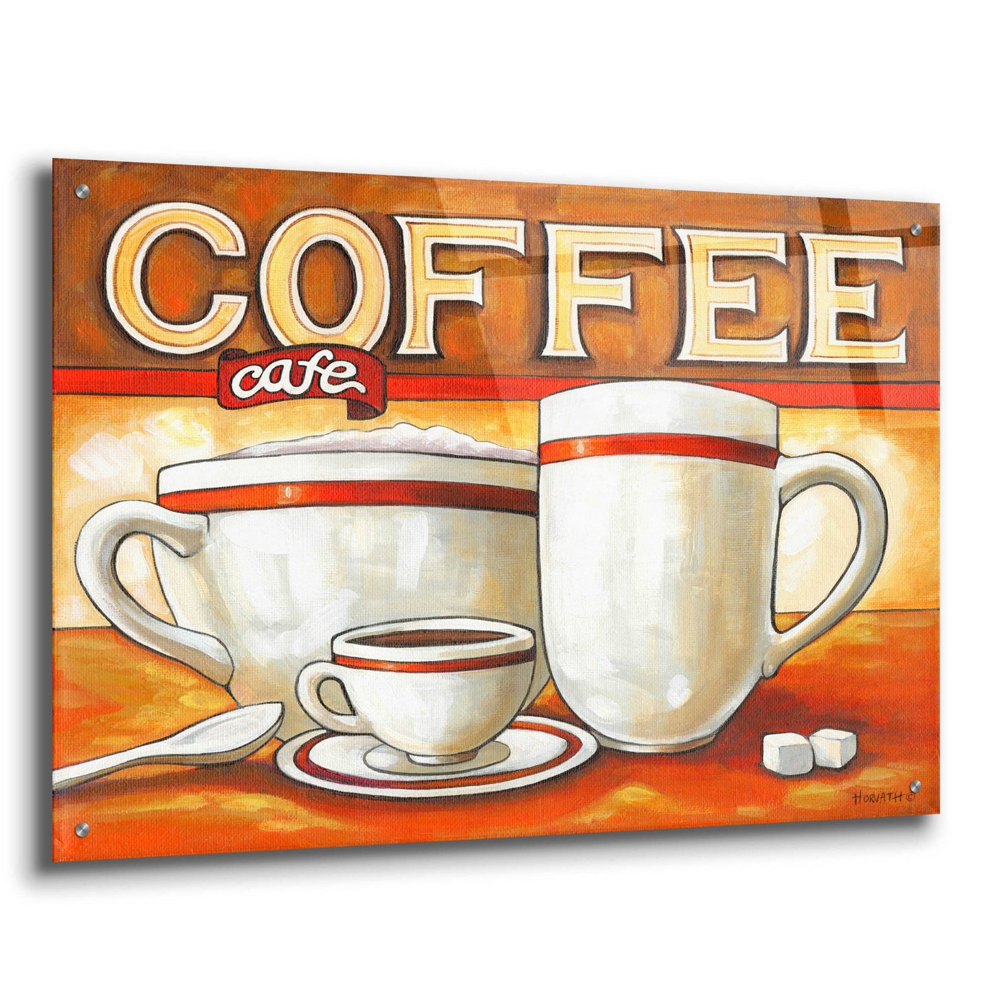 Epic Art 'Coffee Cafe' by Cathy Horvath-Buchanan, Acrylic Glass Wall Art,36x24