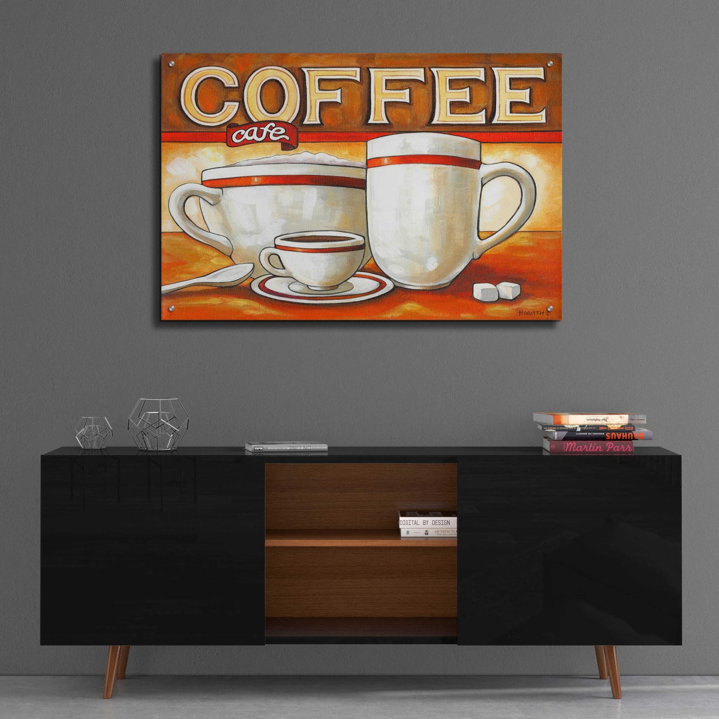 Epic Art 'Coffee Cafe' by Cathy Horvath-Buchanan, Acrylic Glass Wall Art,36x24