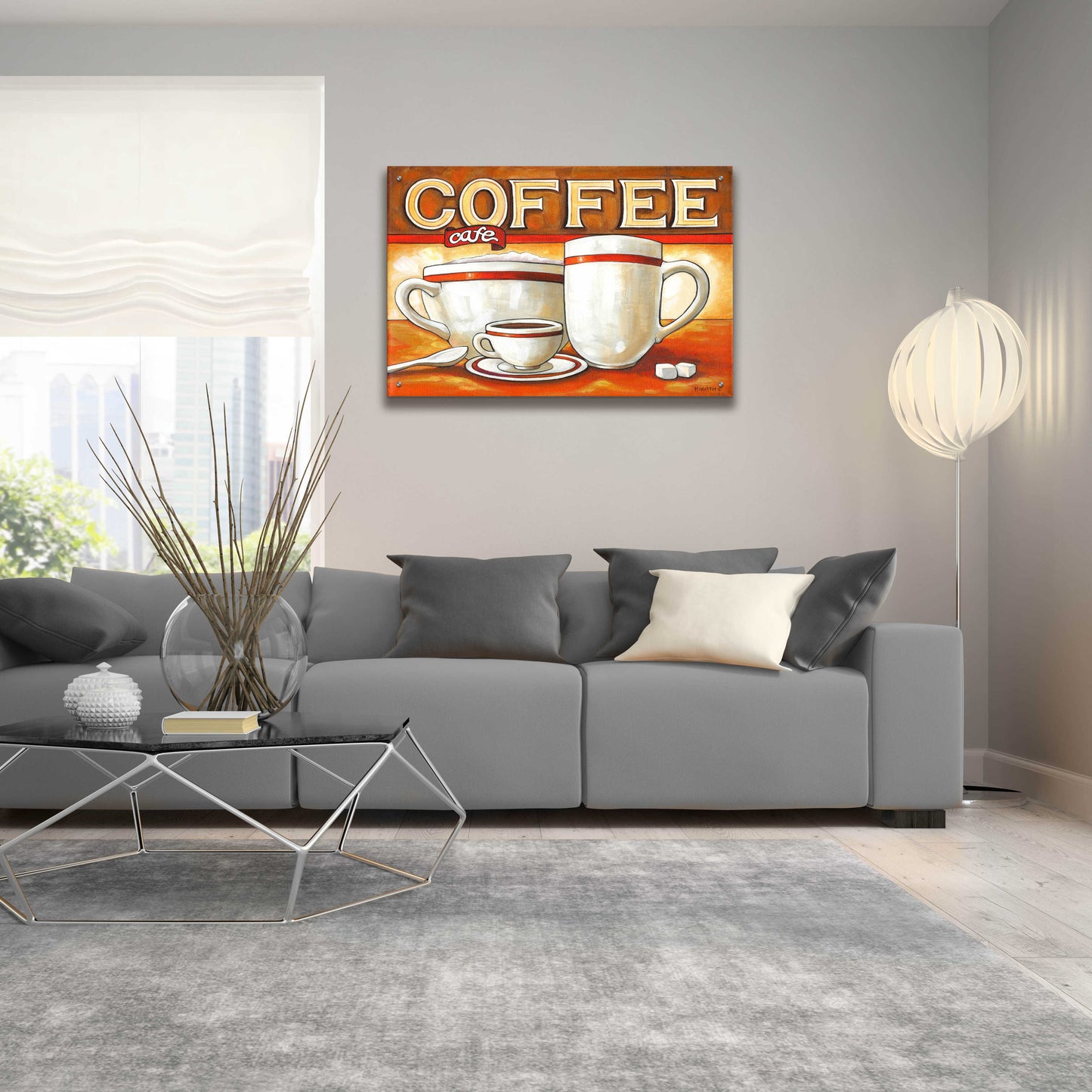 Epic Art 'Coffee Cafe' by Cathy Horvath-Buchanan, Acrylic Glass Wall Art,36x24