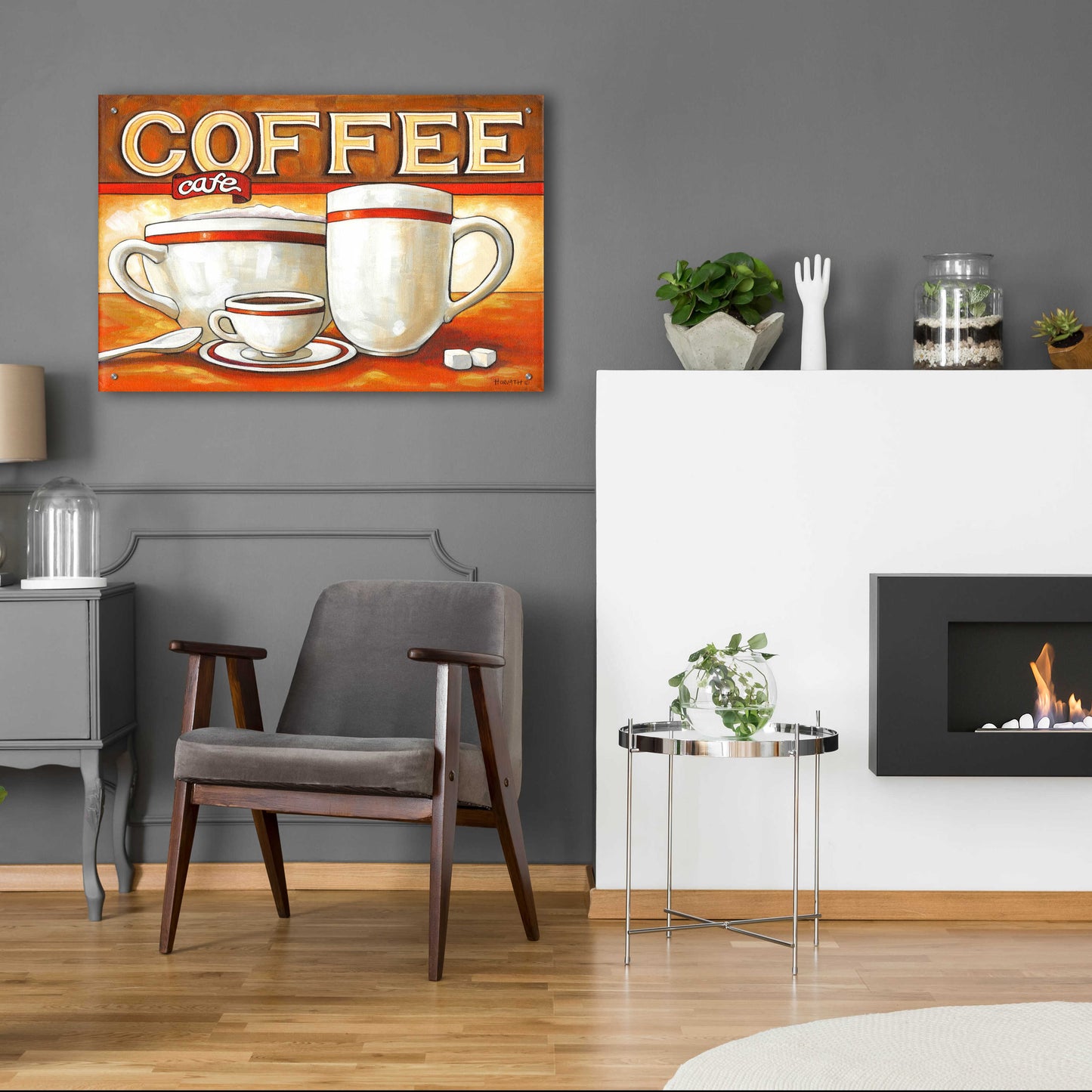 Epic Art 'Coffee Cafe' by Cathy Horvath-Buchanan, Acrylic Glass Wall Art,36x24