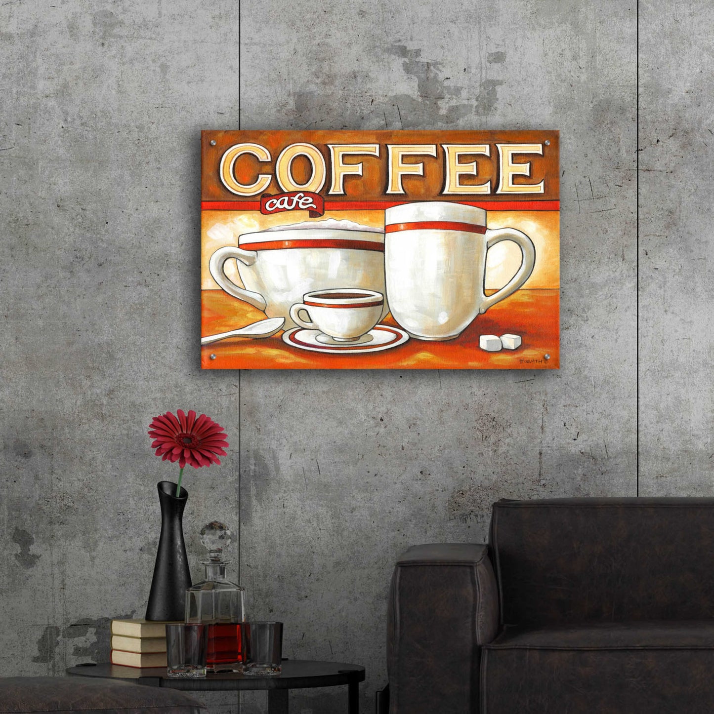 Epic Art 'Coffee Cafe' by Cathy Horvath-Buchanan, Acrylic Glass Wall Art,36x24