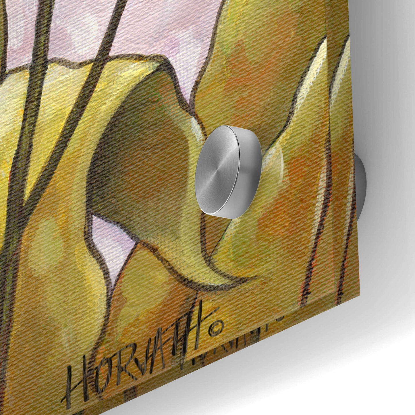 Epic Art 'Flower Fence 2' by Cathy Horvath-Buchanan, Acrylic Glass Wall Art,24x24