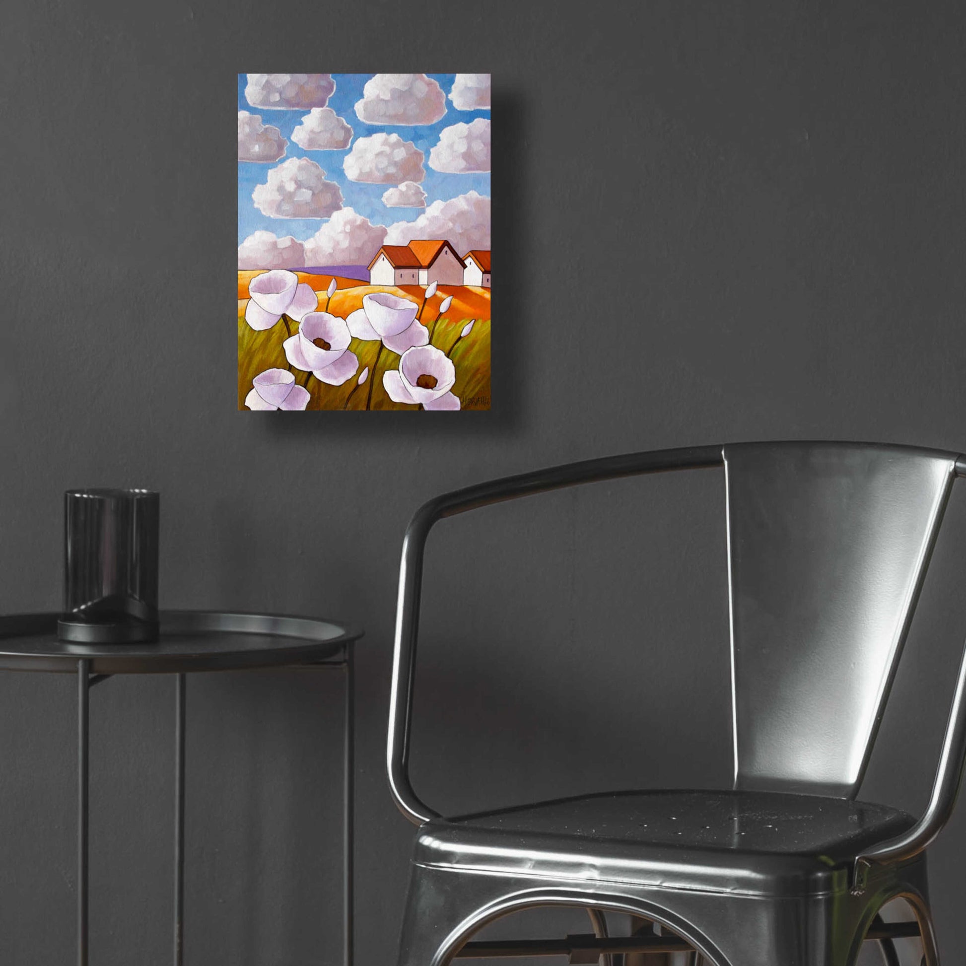 Epic Art 'Flowers & Clouds' by Cathy Horvath-Buchanan, Acrylic Glass Wall Art,12x16