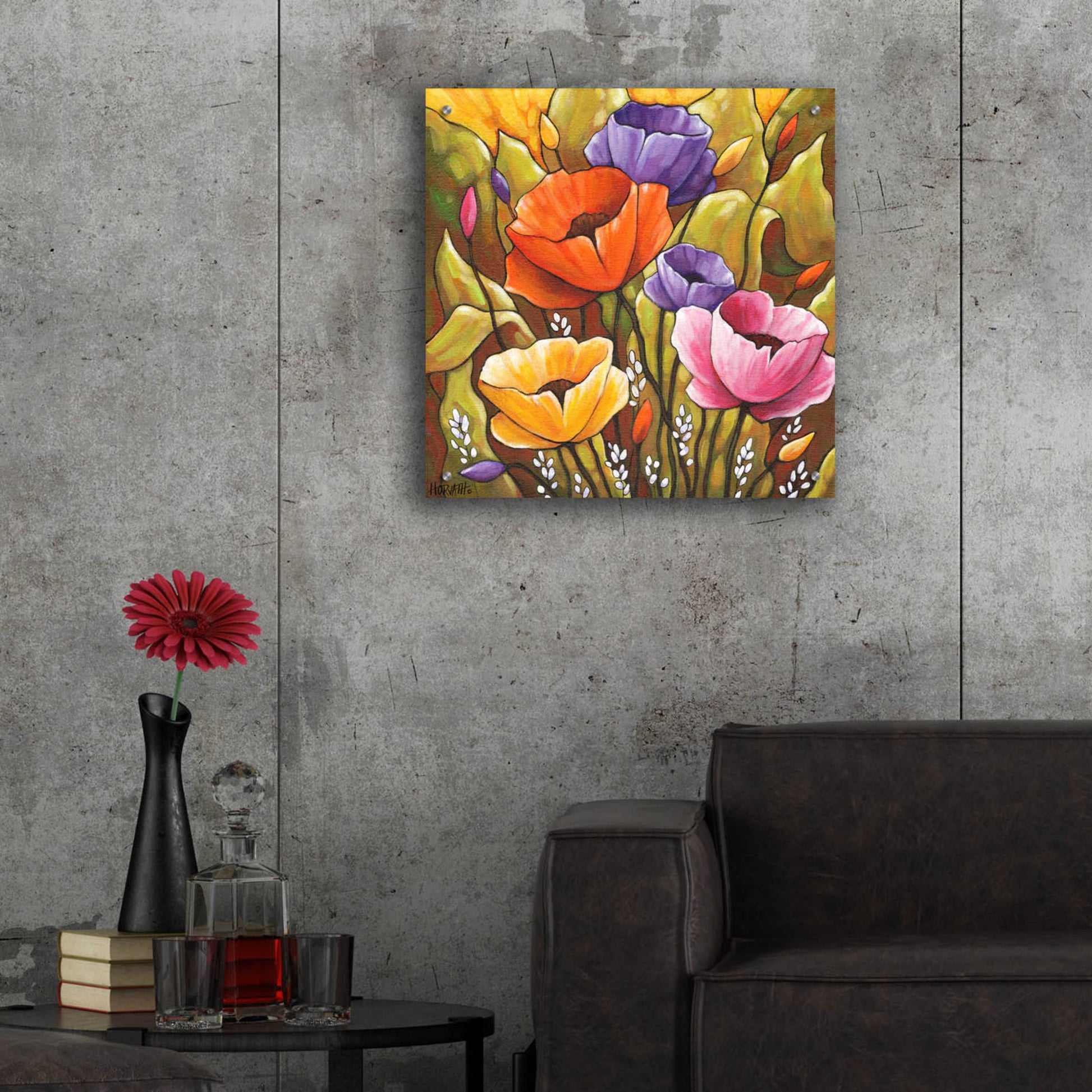 Epic Art 'Flowers 1' by Cathy Horvath-Buchanan, Acrylic Glass Wall Art,24x24