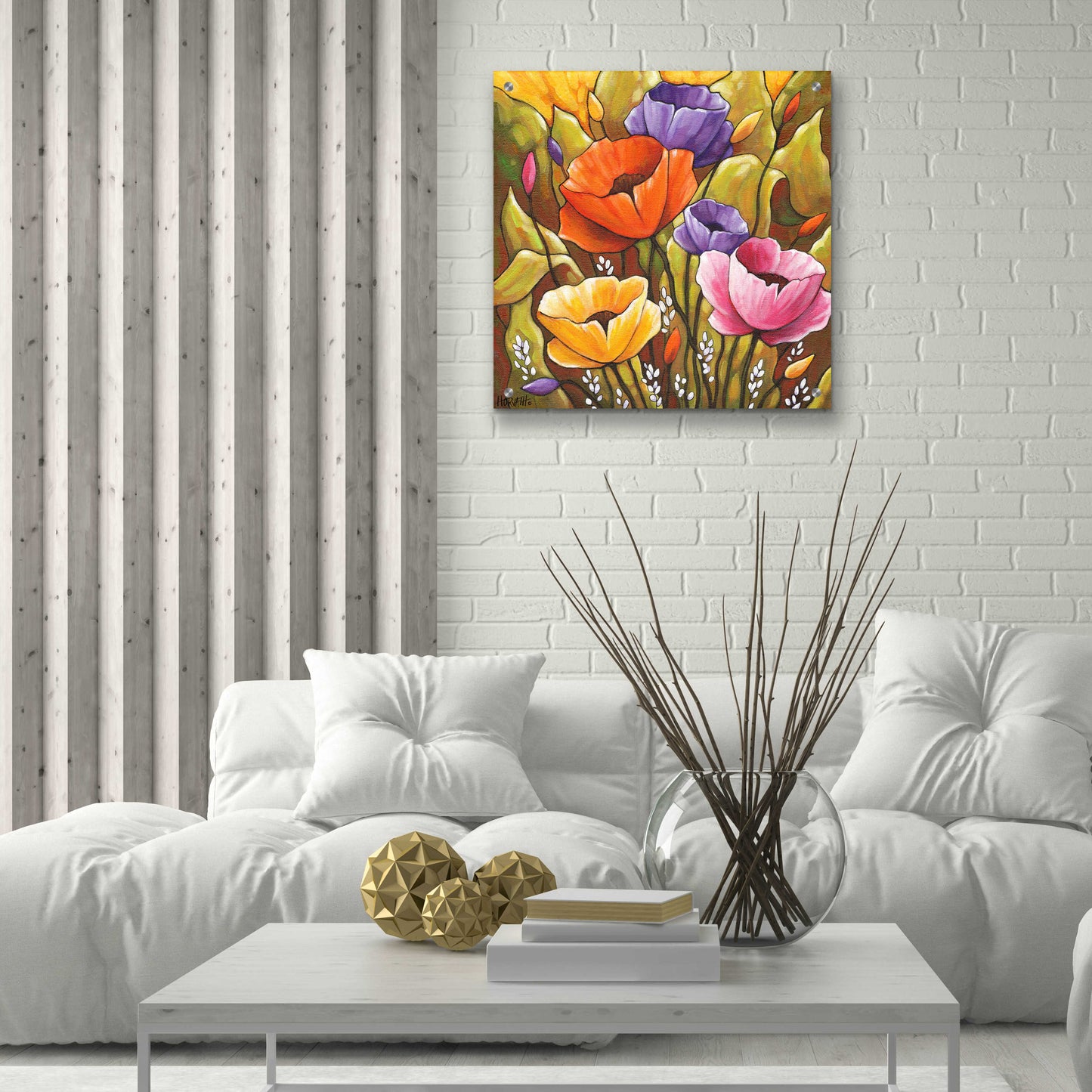 Epic Art 'Flowers 1' by Cathy Horvath-Buchanan, Acrylic Glass Wall Art,24x24