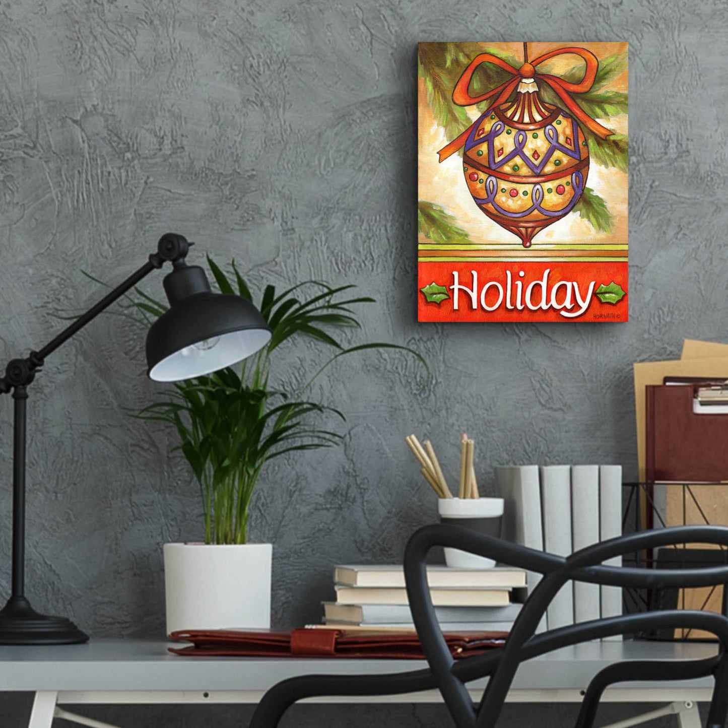 Epic Art 'Holiday Ornament' by Cathy Horvath-Buchanan, Acrylic Glass Wall Art,12x16