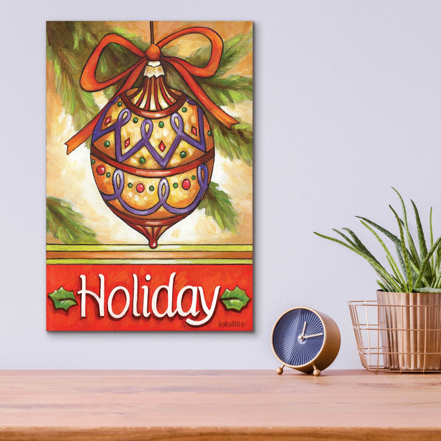 Epic Art 'Holiday Ornament' by Cathy Horvath-Buchanan, Acrylic Glass Wall Art,12x16
