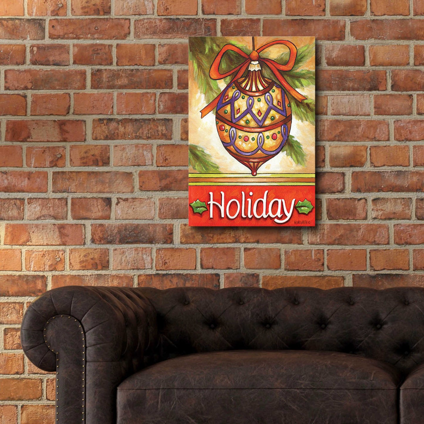 Epic Art 'Holiday Ornament' by Cathy Horvath-Buchanan, Acrylic Glass Wall Art,16x24