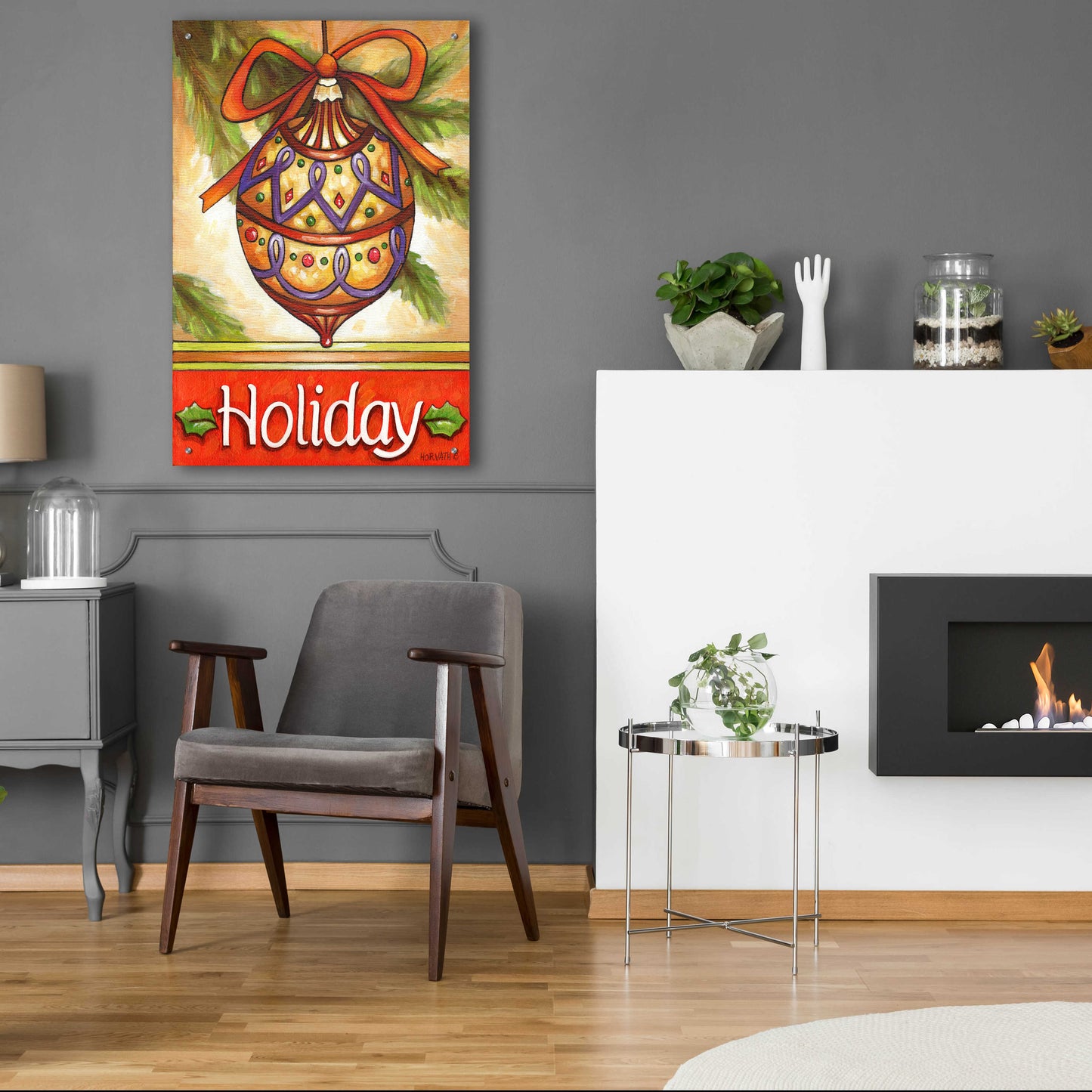 Epic Art 'Holiday Ornament' by Cathy Horvath-Buchanan, Acrylic Glass Wall Art,24x36