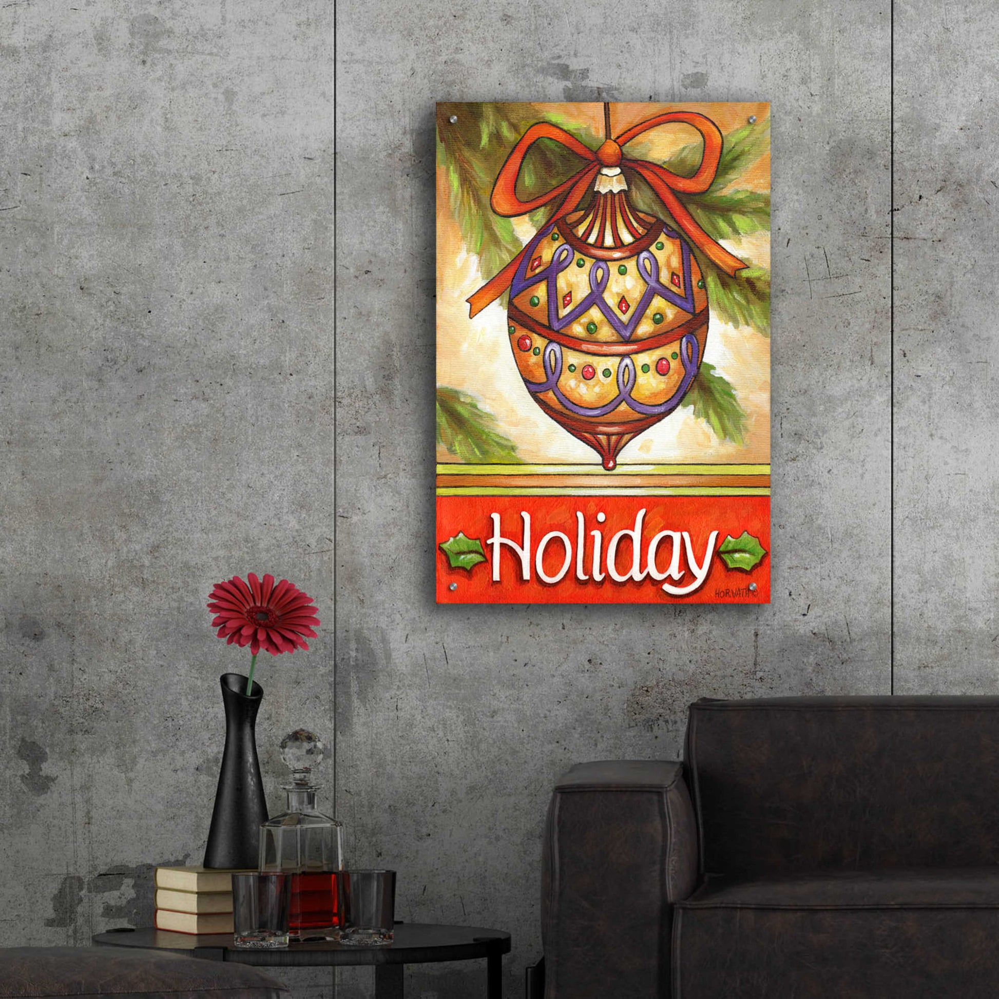 Epic Art 'Holiday Ornament' by Cathy Horvath-Buchanan, Acrylic Glass Wall Art,24x36