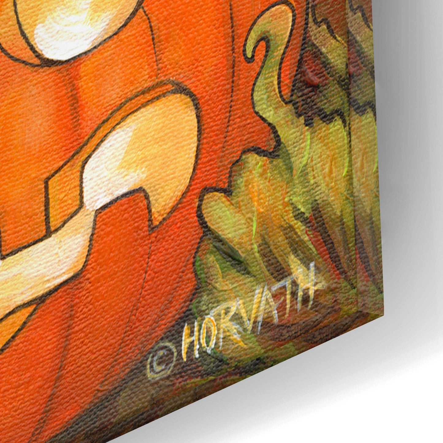 Epic Art 'Jack O Lanterns' by Cathy Horvath-Buchanan, Acrylic Glass Wall Art,12x16